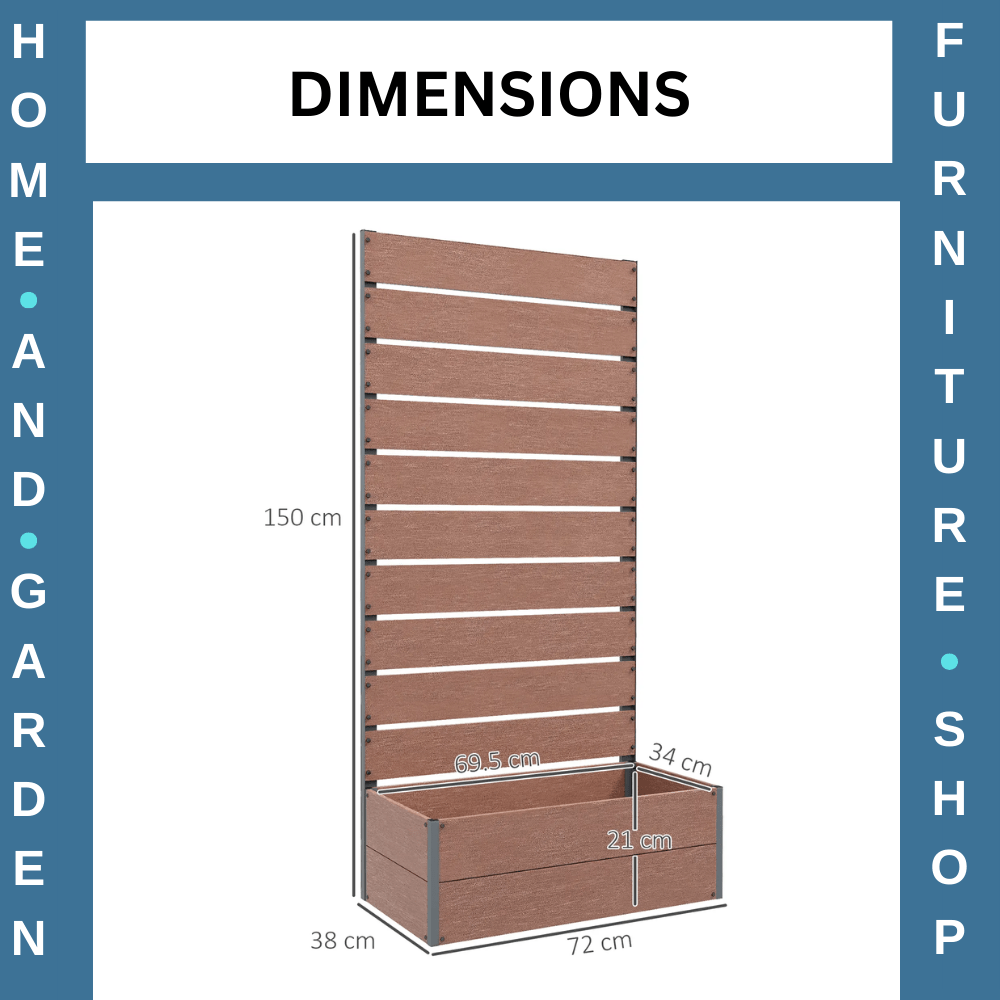 Garden Planter with Trellis Freestanding Raised Bed for Climbing Plants Flowers - Home and Garden Furniture Shop - #rustic - furniture#