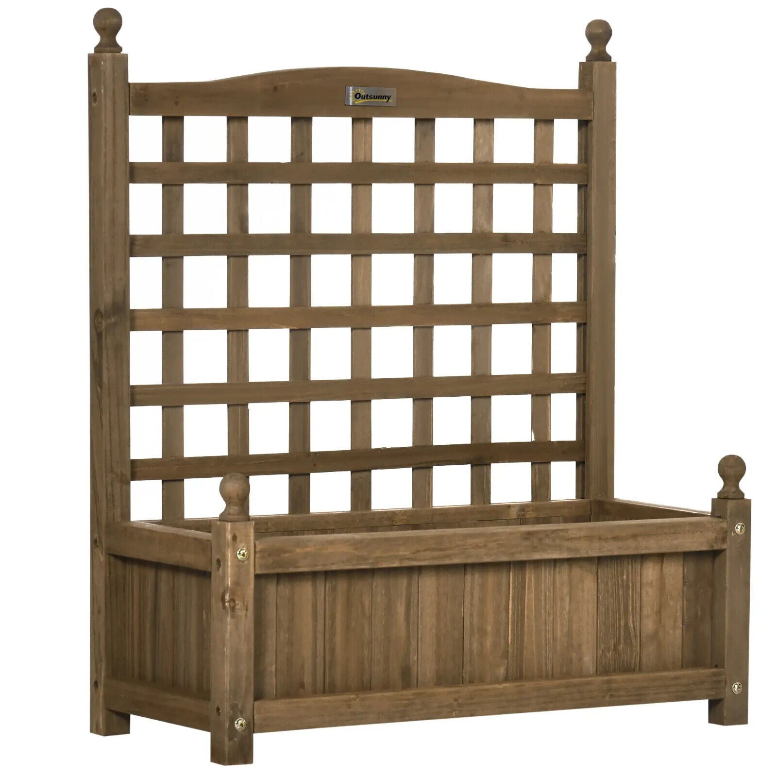 Garden Planters with Trellis for Climbing Vines Raised Beds Flower Pot Outdoor - Home and Garden Furniture Shop - #rustic - furniture#