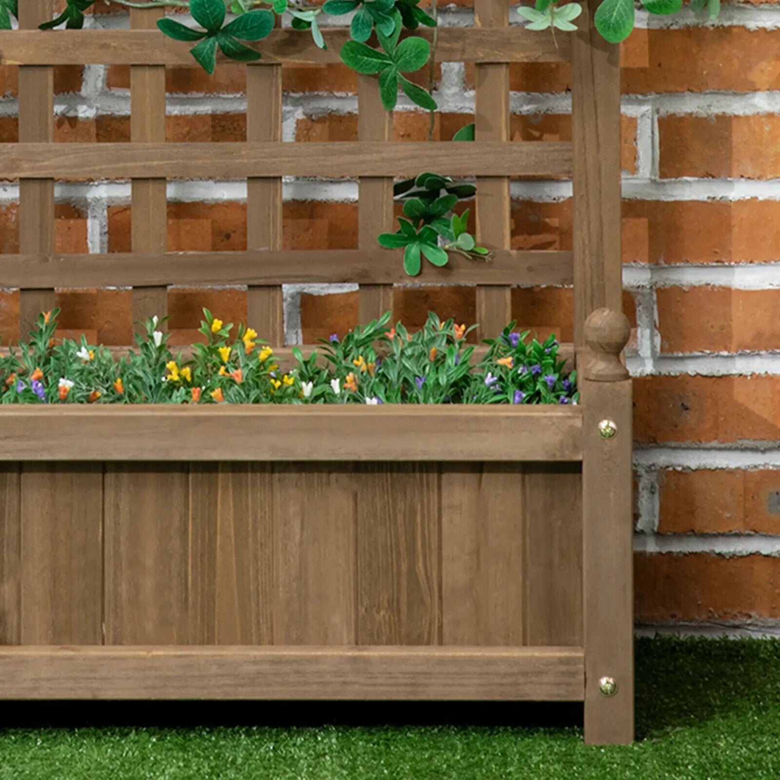 Garden Planters with Trellis for Climbing Vines Raised Beds Flower Pot Outdoor - Home and Garden Furniture Shop - #rustic - furniture#