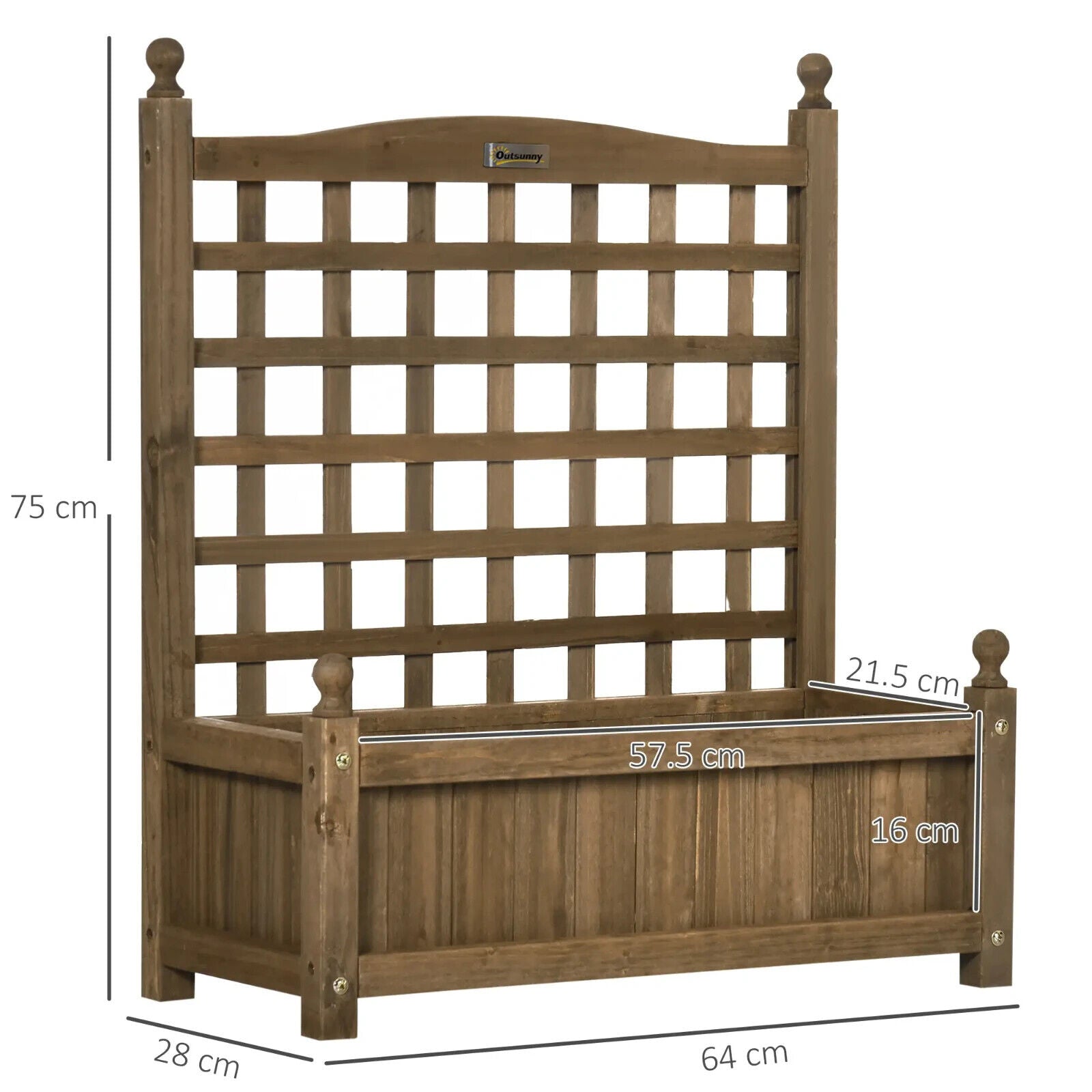 Garden Planters with Trellis for Climbing Vines Raised Beds Flower Pot Outdoor - Home and Garden Furniture Shop - #rustic - furniture#
