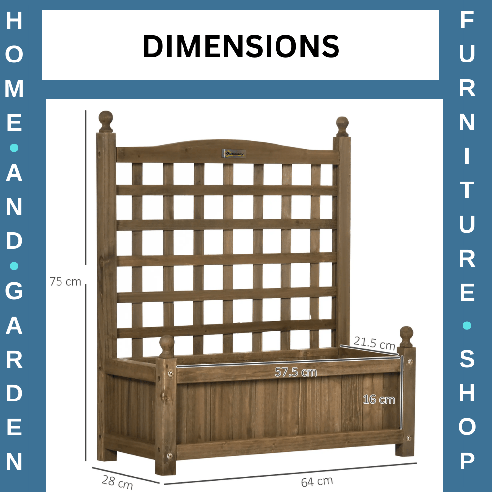 Garden Planters with Trellis for Climbing Vines Raised Beds Flower Pot Outdoor - Home and Garden Furniture Shop - #rustic - furniture#