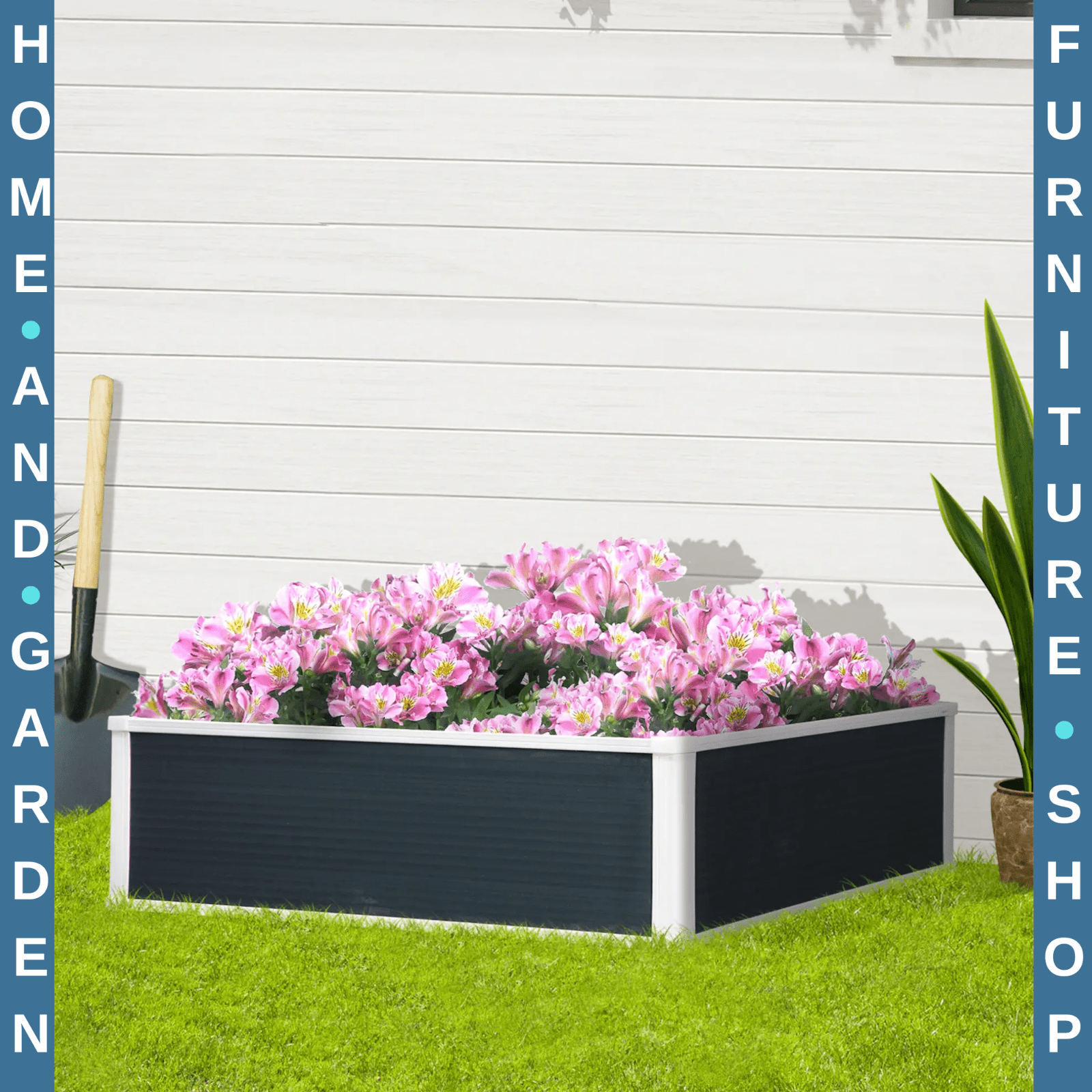 Garden Raised Bed Planter Box PP Grow Container for Vegetable or Flower 100x80cm - Home and Garden Furniture Shop - #rustic - furniture#