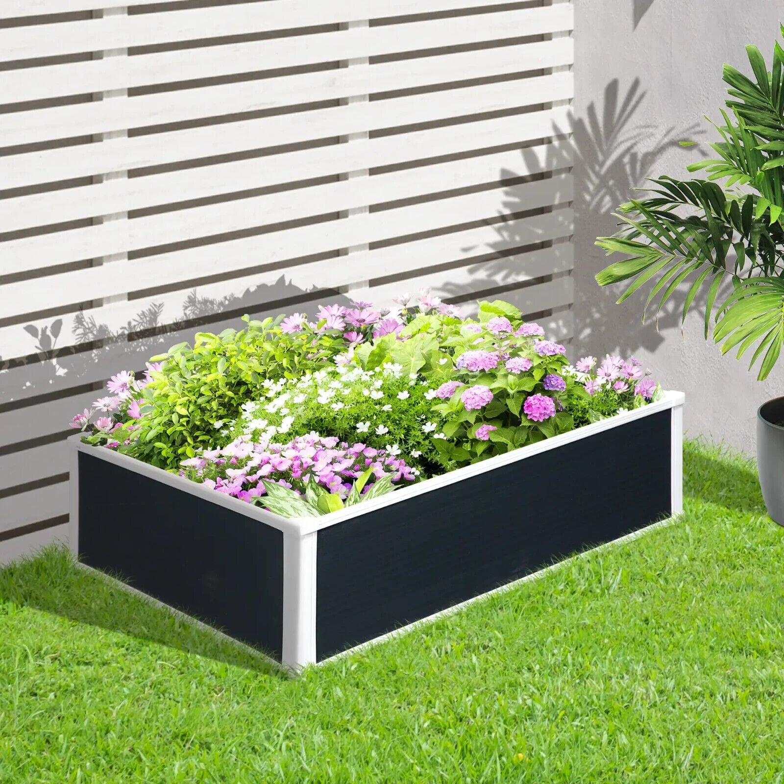 Garden Raised Bed Planter Box PP Grow Container for Vegetable or Flower 100x80cm - Home and Garden Furniture Shop - #rustic - furniture#