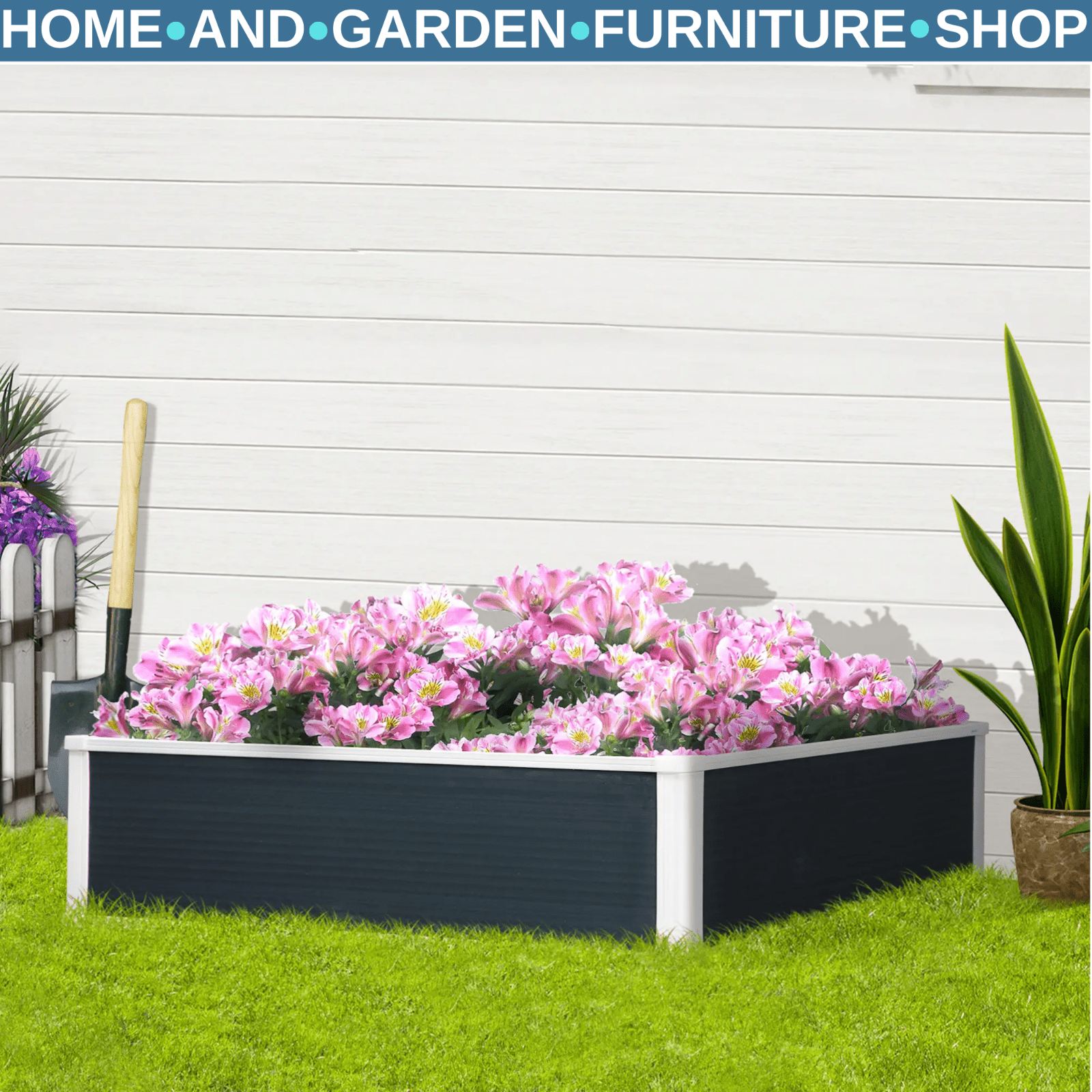 Garden Raised Bed Planter Box PP Grow Container for Vegetable or Flower 120x90cm - Home and Garden Furniture Shop - #rustic - furniture#