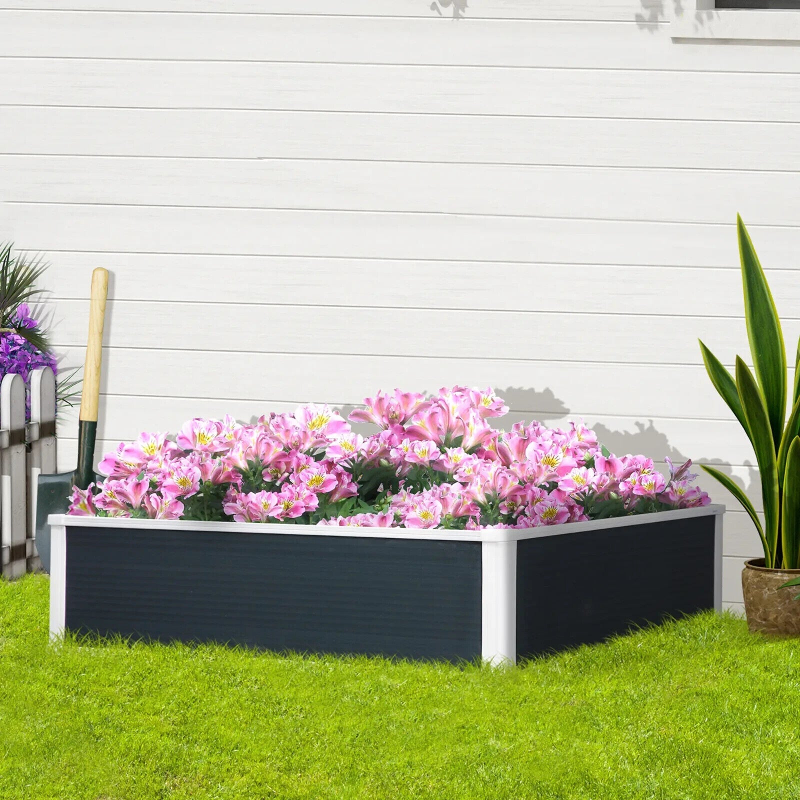 Garden Raised Bed Planter Box PP Grow Container for Vegetable or Flower 120x90cm - Home and Garden Furniture Shop - #rustic - furniture#