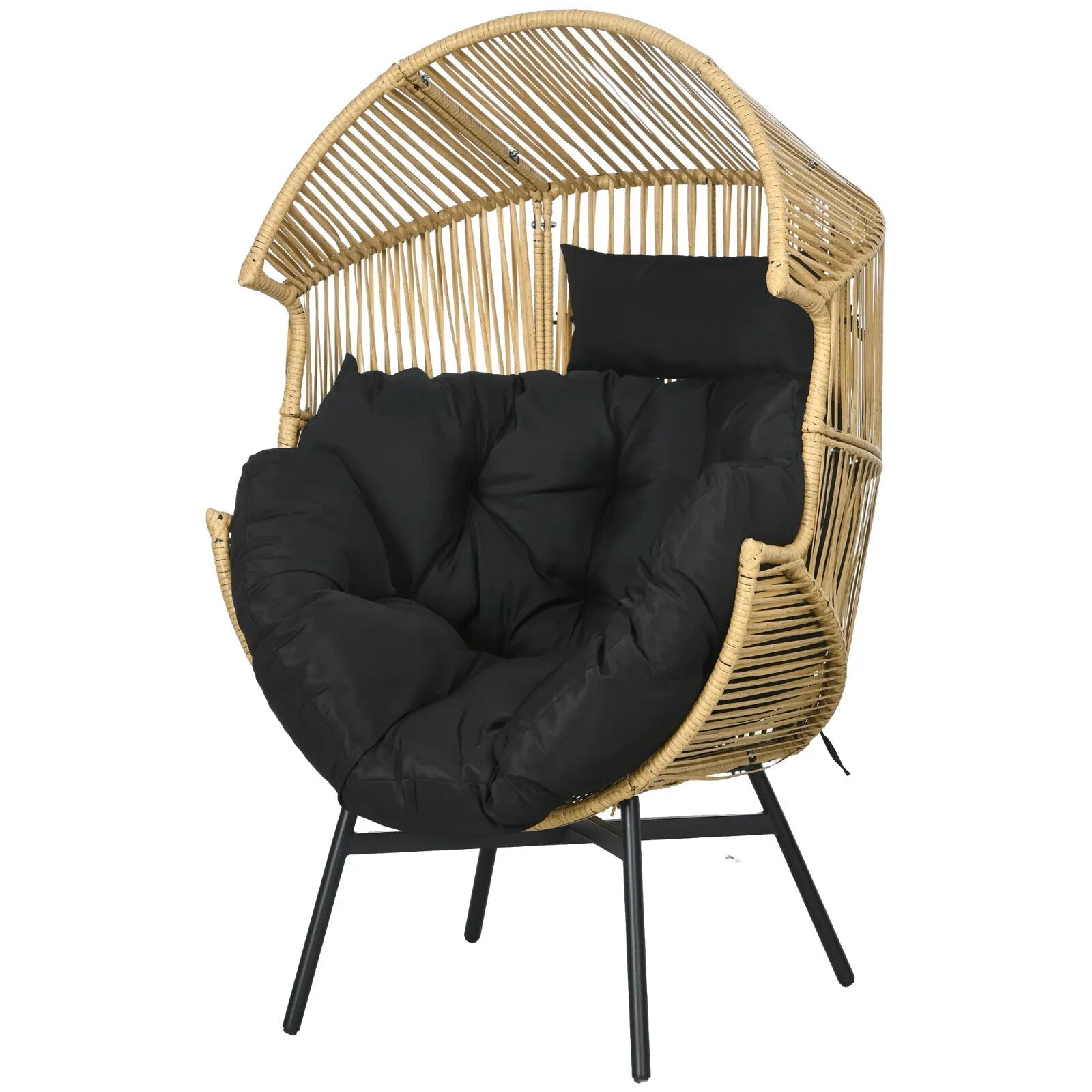 Garden Rattan Egg Chair Patio Leisure Chair with Cushion Conservatory Egg Seat - Home and Garden Furniture Shop - rustic - furniture