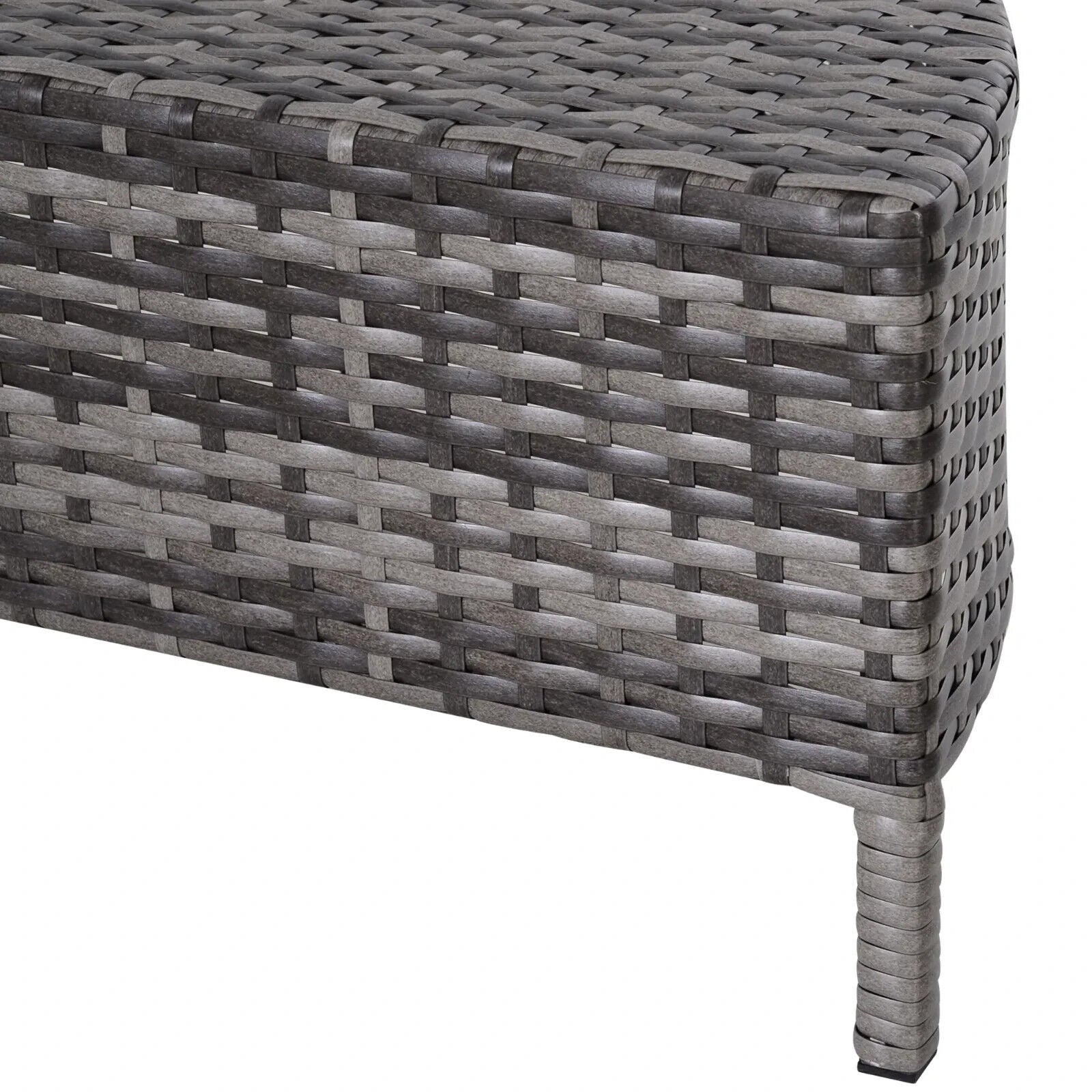 Garden Rattan Furniture 4 Seaters Half - round Patio Outdoor Sofa & Table - Grey - Home and Garden Furniture Shop - #rustic - furniture#