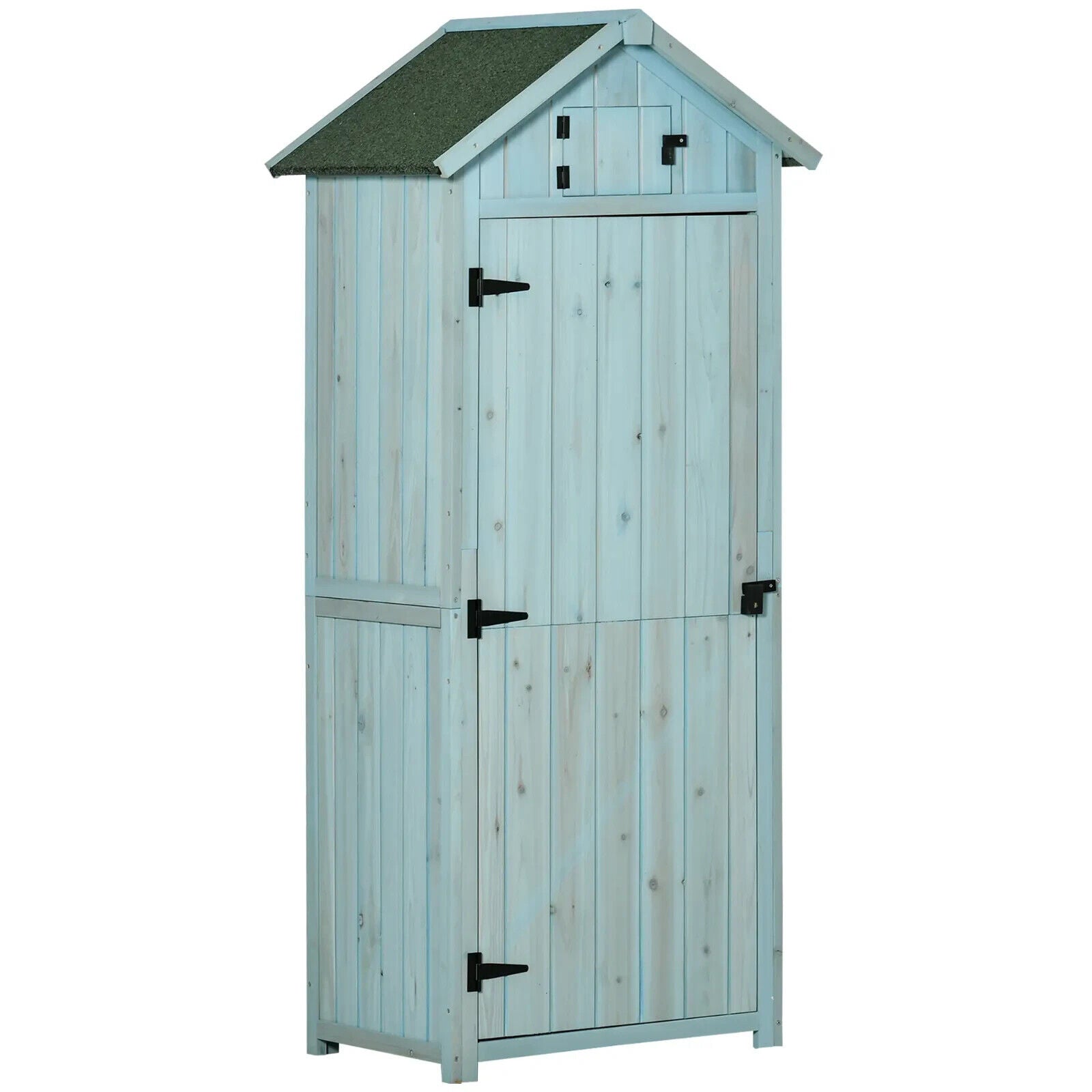 Garden Shed Storage 77x54x179cm Tool House w/ 3 Shelves and Asphalt Roof Outdoor - Home and Garden Furniture Shop - #rustic - furniture#