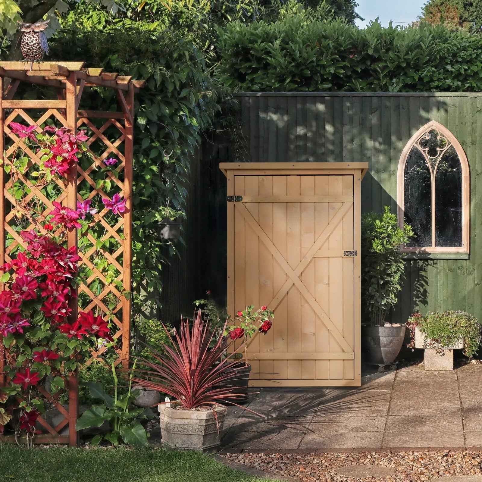 Garden Shed Wooden Garden Tool Storage Shed w/ 2 Shelves 75 x 56 x115cm - Home and Garden Furniture Shop - rustic - furniture