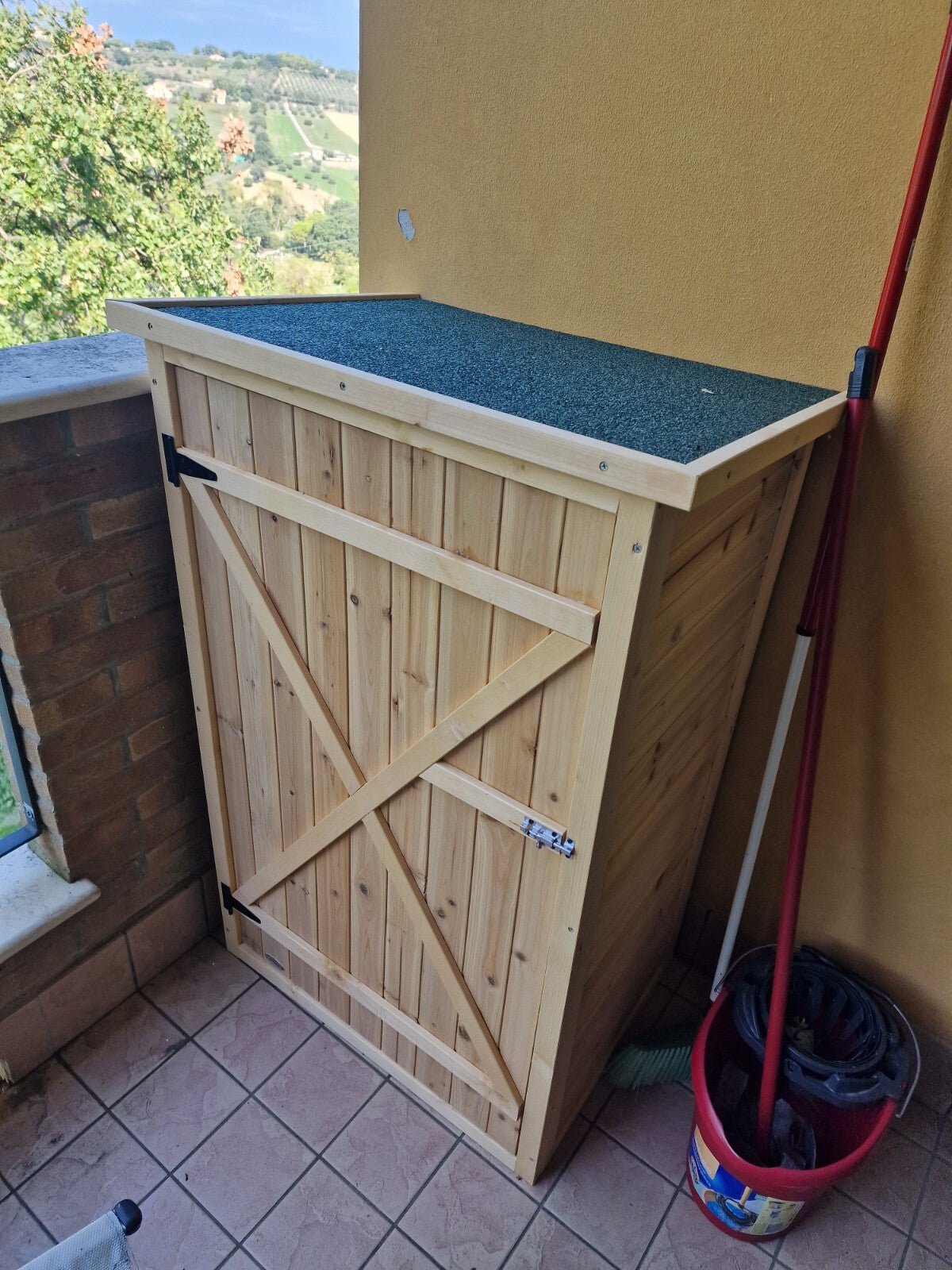 Garden Shed Wooden Garden Tool Storage Shed w/ 2 Shelves 75 x 56 x115cm - Home and Garden Furniture Shop - rustic - furniture