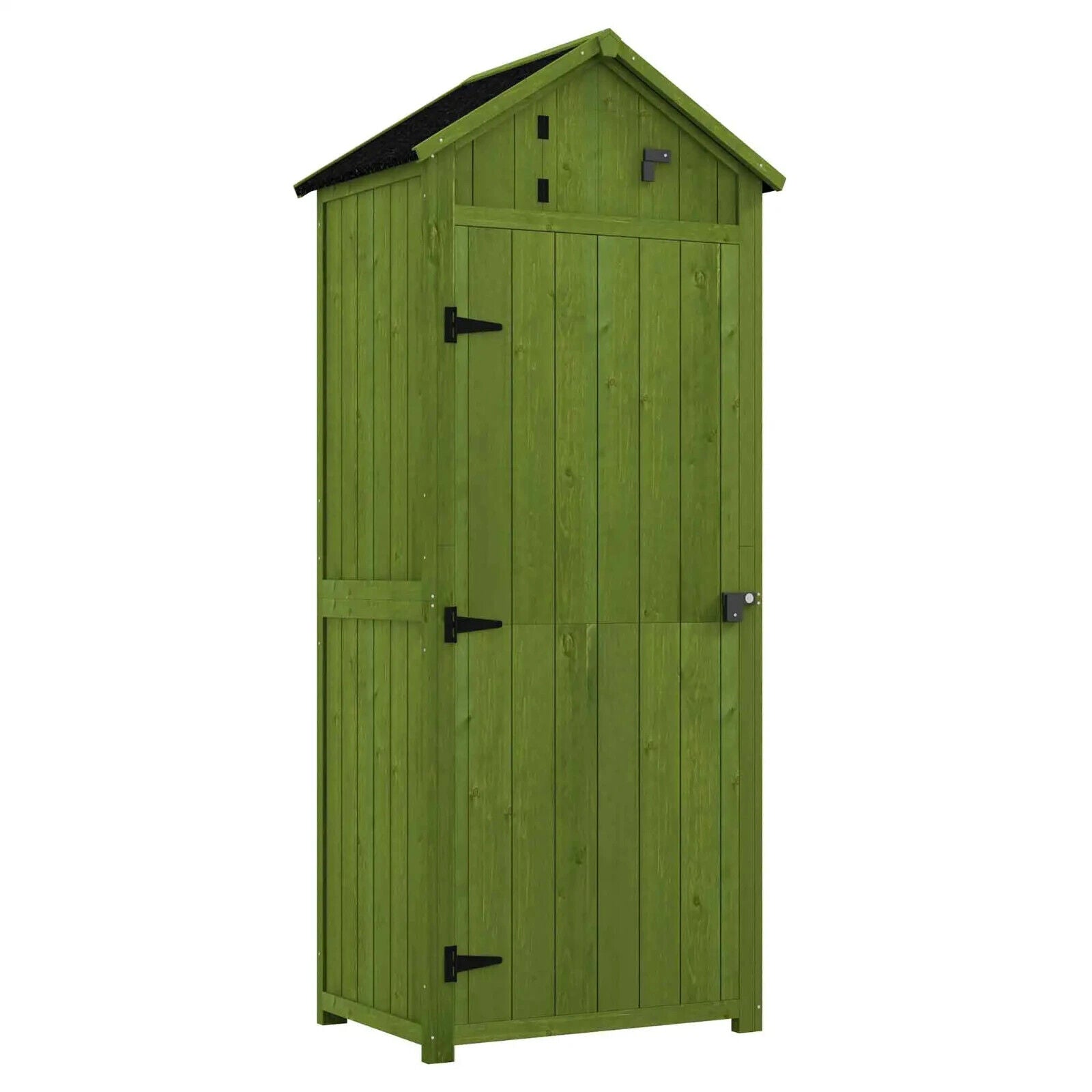 Garden Storage Shed 77 x 54.2 x 179cm Tool House with 3 Shelves and Asphalt Roof - Home and Garden Furniture Shop - #rustic - furniture#
