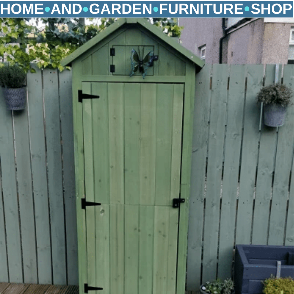 Garden Storage Shed 77 x 54.2 x 179cm Tool House with 3 Shelves and Asphalt Roof - Home and Garden Furniture Shop - #rustic - furniture#