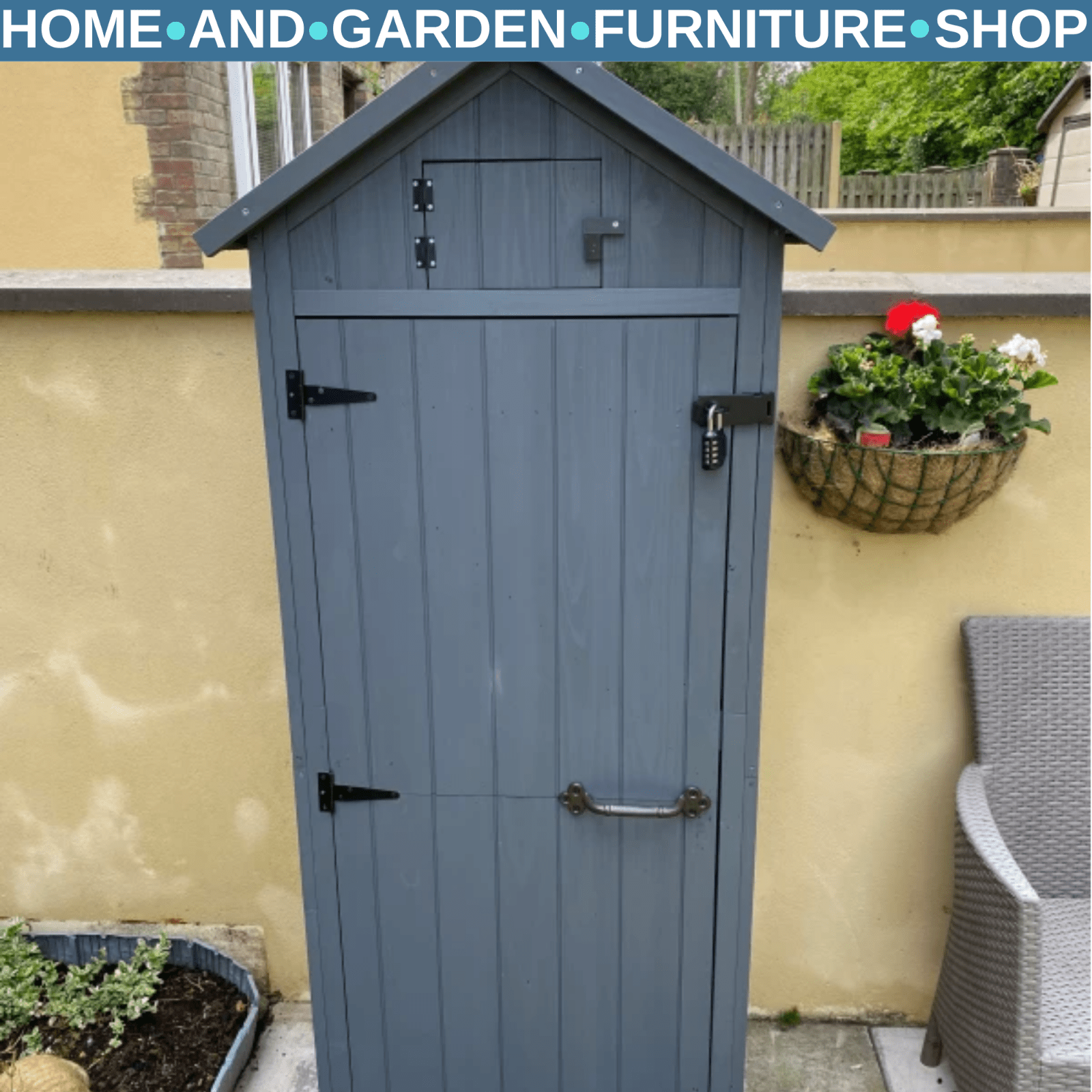 Garden Storage Shed 77x54x179cm Tool House w/ 3 Shelves and Asphalt Roof Outdoor - Home and Garden Furniture Shop - #rustic - furniture#