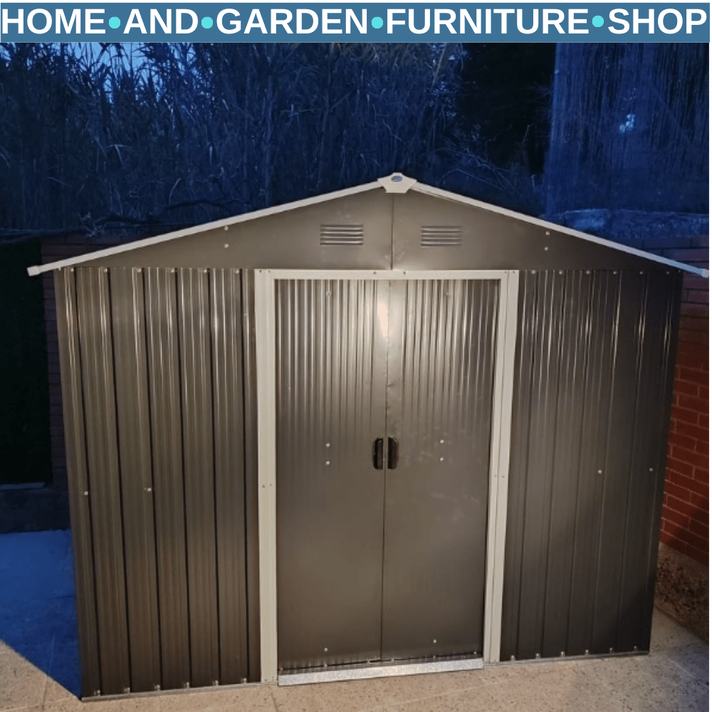 Garden Storage Shed Double Sliding Doors Outdoor Tool Shed Weatherproof Storage - Home and Garden Furniture Shop - #rustic - furniture#