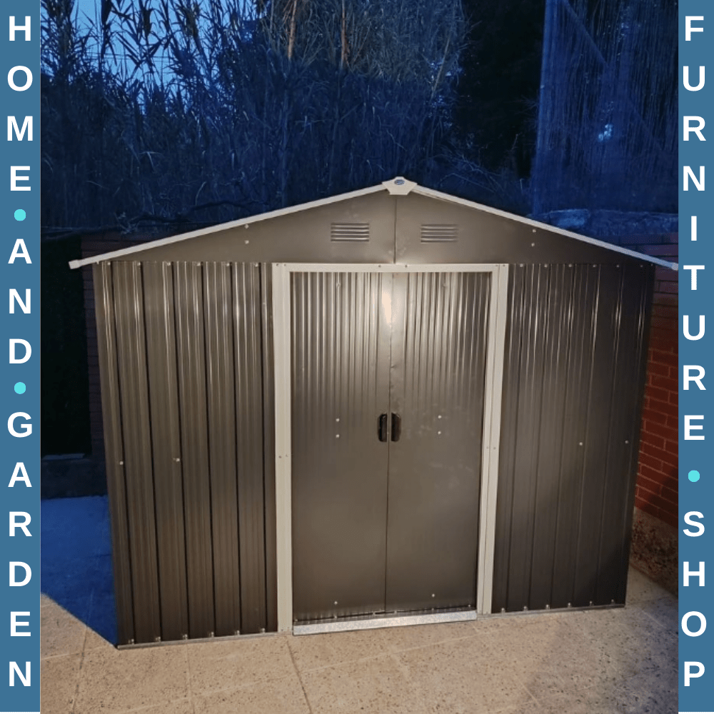 Garden Storage Shed Double Sliding Doors Outdoor Tool Shed Weatherproof Storage - Home and Garden Furniture Shop - #rustic - furniture#