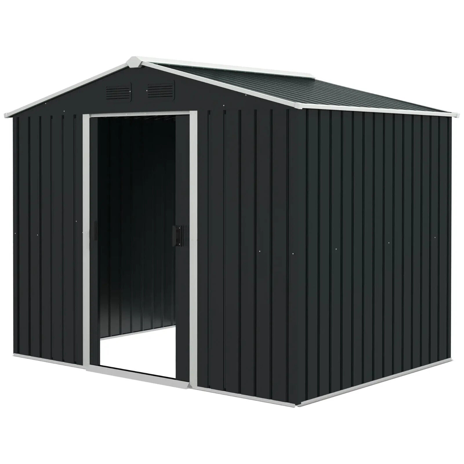 Garden Storage Shed Double Sliding Doors Outdoor Tool Shed Weatherproof Storage - Home and Garden Furniture Shop - #rustic - furniture#