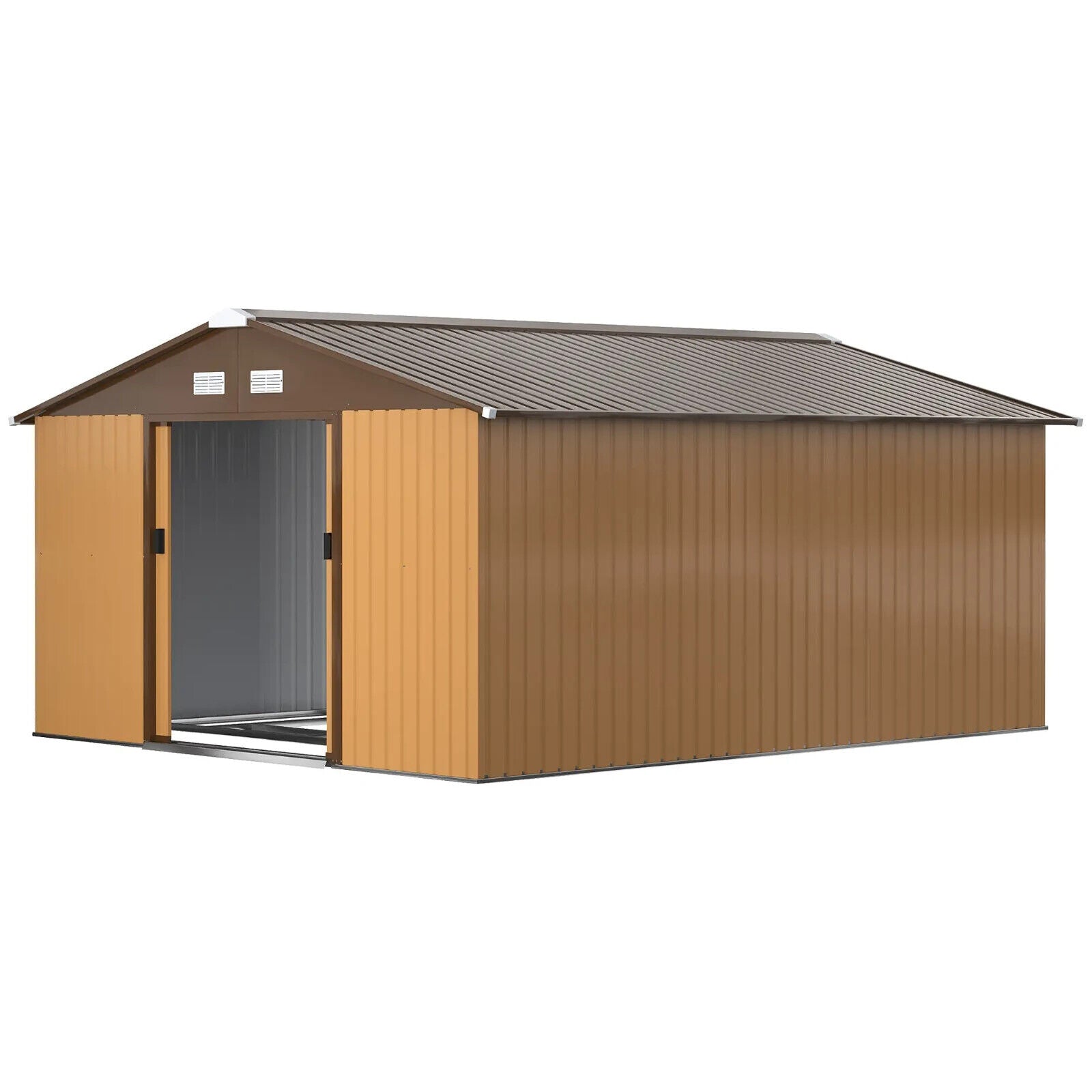 Garden Storage Shed Metal Roof Yard Store Outdoor Tool Box Building Container - Home and Garden Furniture Shop - #rustic - furniture#