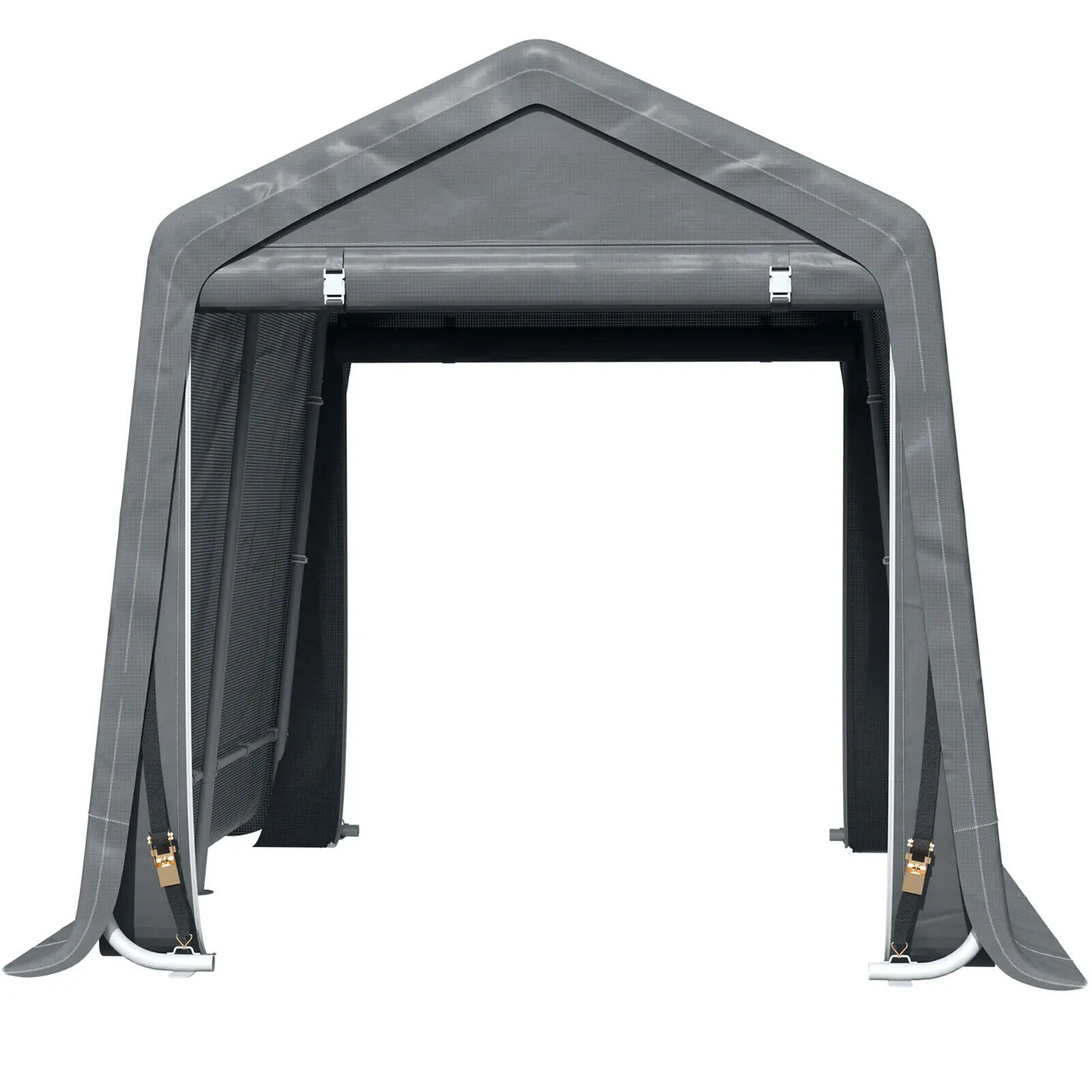 Garden Storage Tent 9 X 7.5ft Heavy Duty Bike Shed w/ Metal Frame & Zipper Doors - Home and Garden Furniture Shop - #rustic - furniture#
