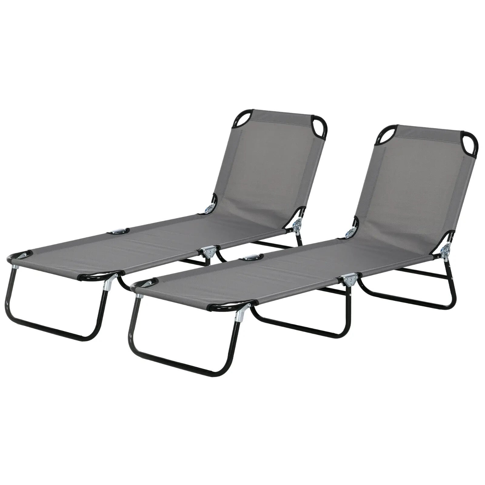 Garden Sun Lounger with Adjustable 5 Position Reclining Backrest Outdoor Chair - Home and Garden Furniture Shop - rustic - furniture