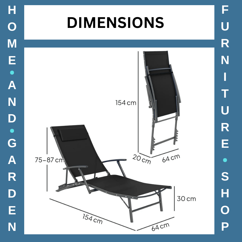 Garden Sun Loungers Set of 2 Folding Chaise Lounge Chairs Grey Patio Furniture - Home and Garden Furniture Shop - #rustic - furniture#