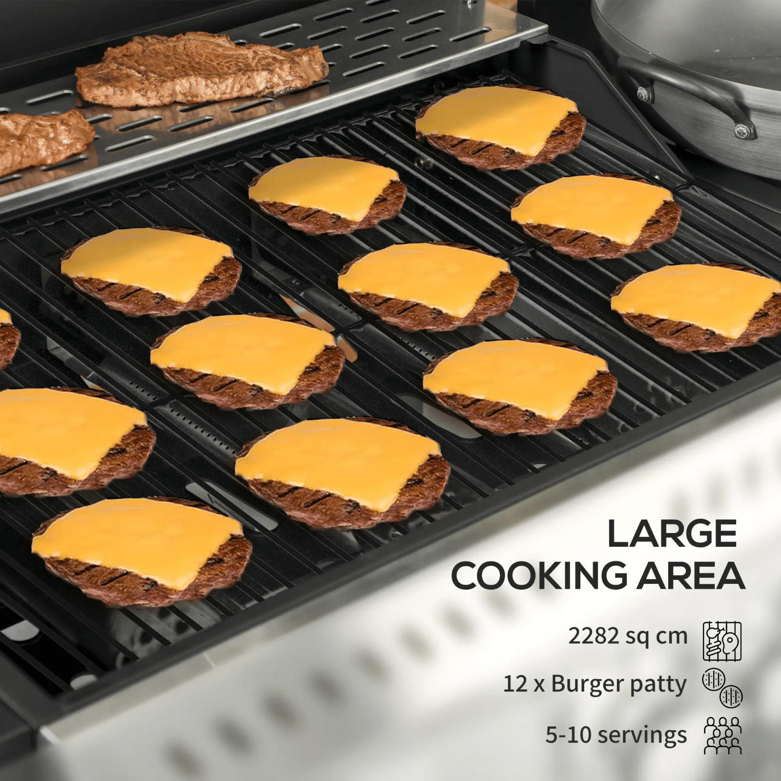 Gas Barbecue Grill Propane with 4 - Burner, Bottle Opener & Thermometer Black - Home and Garden Furniture Shop - rustic - furniture