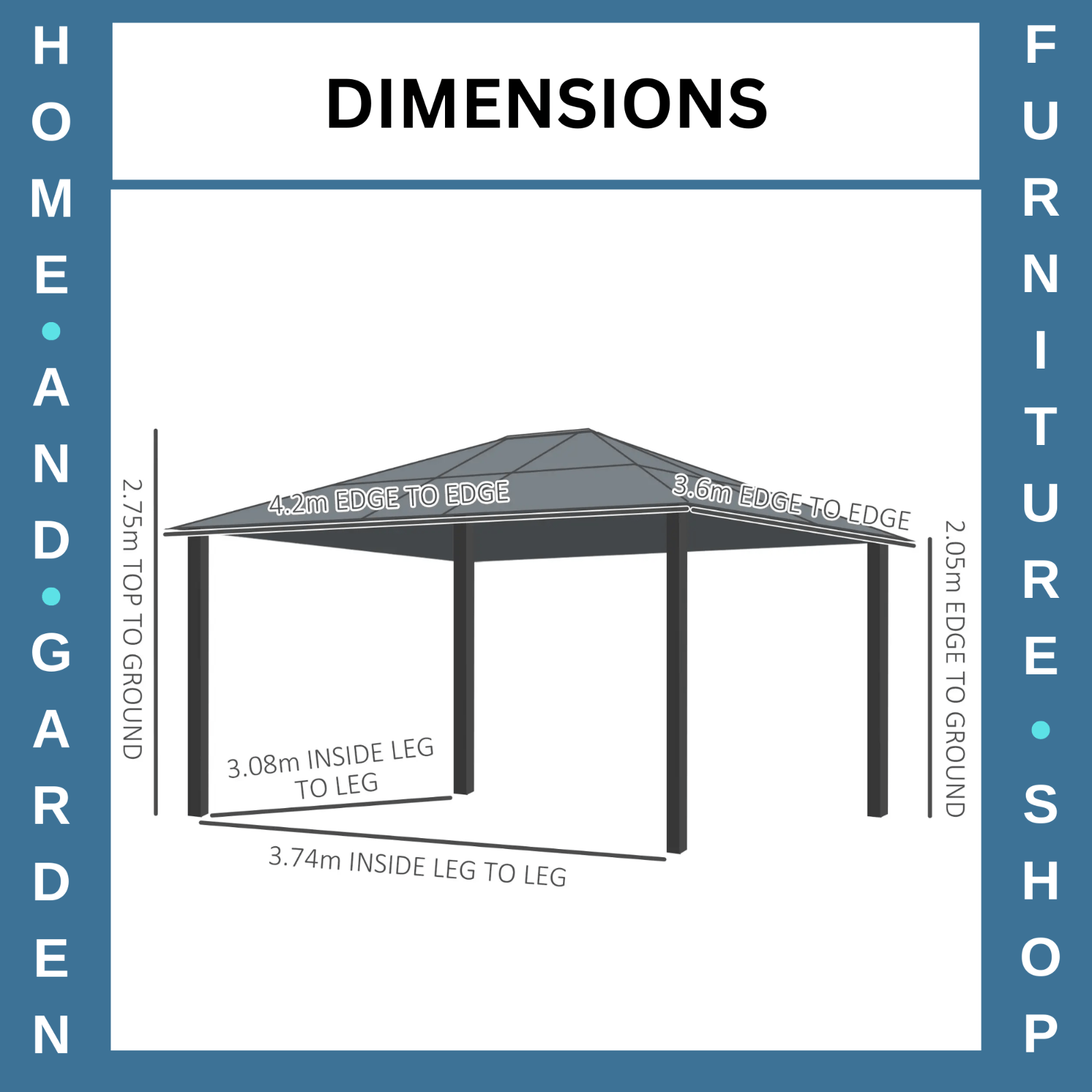 Gazebo Canopy Hardtop W/ Polycarbonate Roof, Mosquito Netting & Curtains Black - Home and Garden Furniture Shop - rustic - furniture