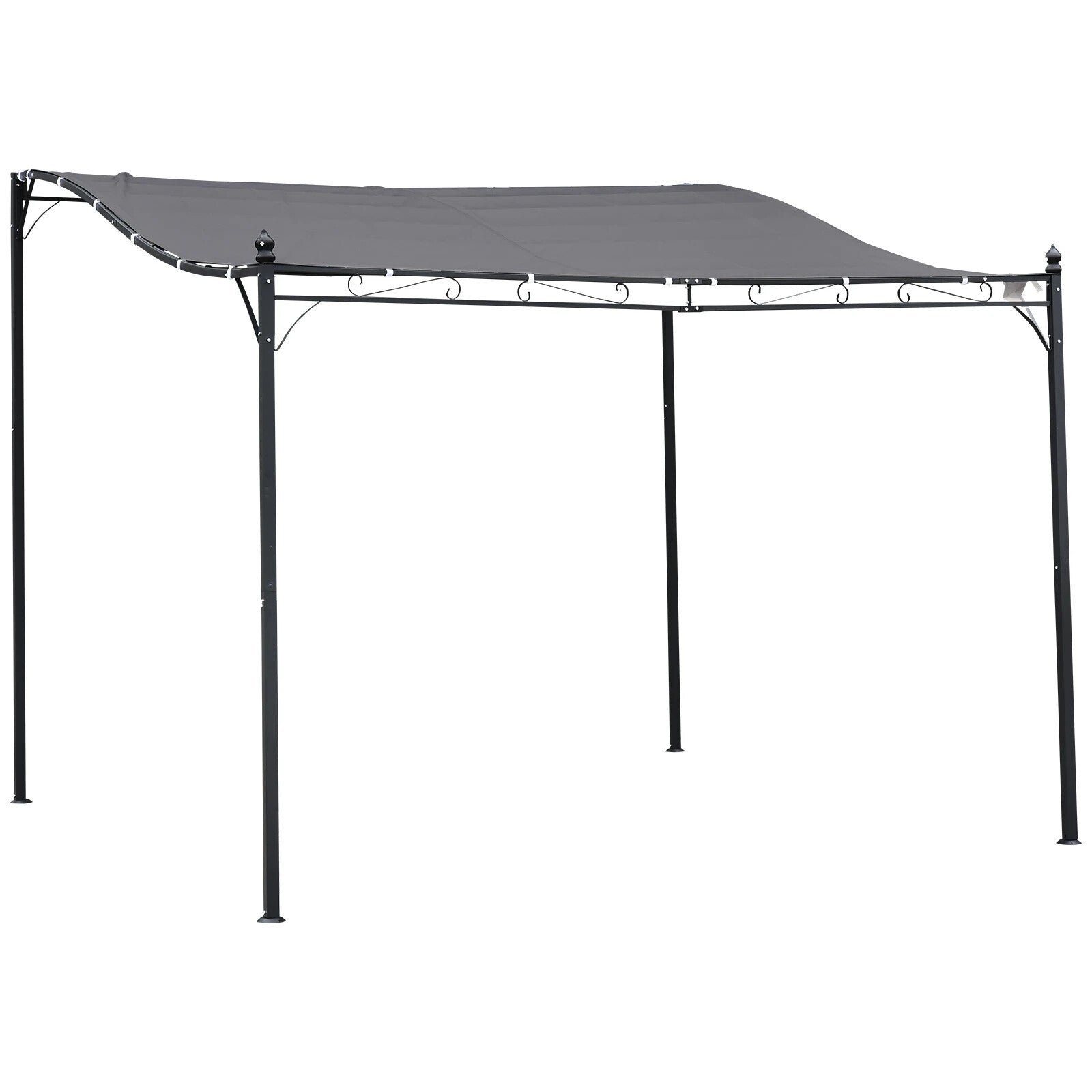 Gazebo Canopy Pergola Sun Shade Shelter Weather - Resistant & Rust - Resistant Grey - Home and Garden Furniture Shop - rustic - furniture