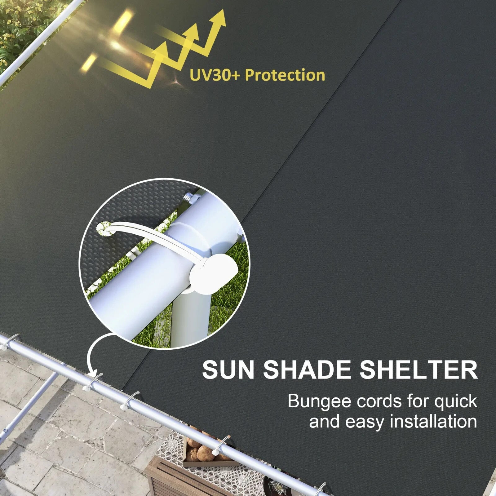 Gazebo Pergola Kit Portable Event Shelter with Wheels & Sandbags Dark Grey - Home and Garden Furniture Shop - rustic - furniture