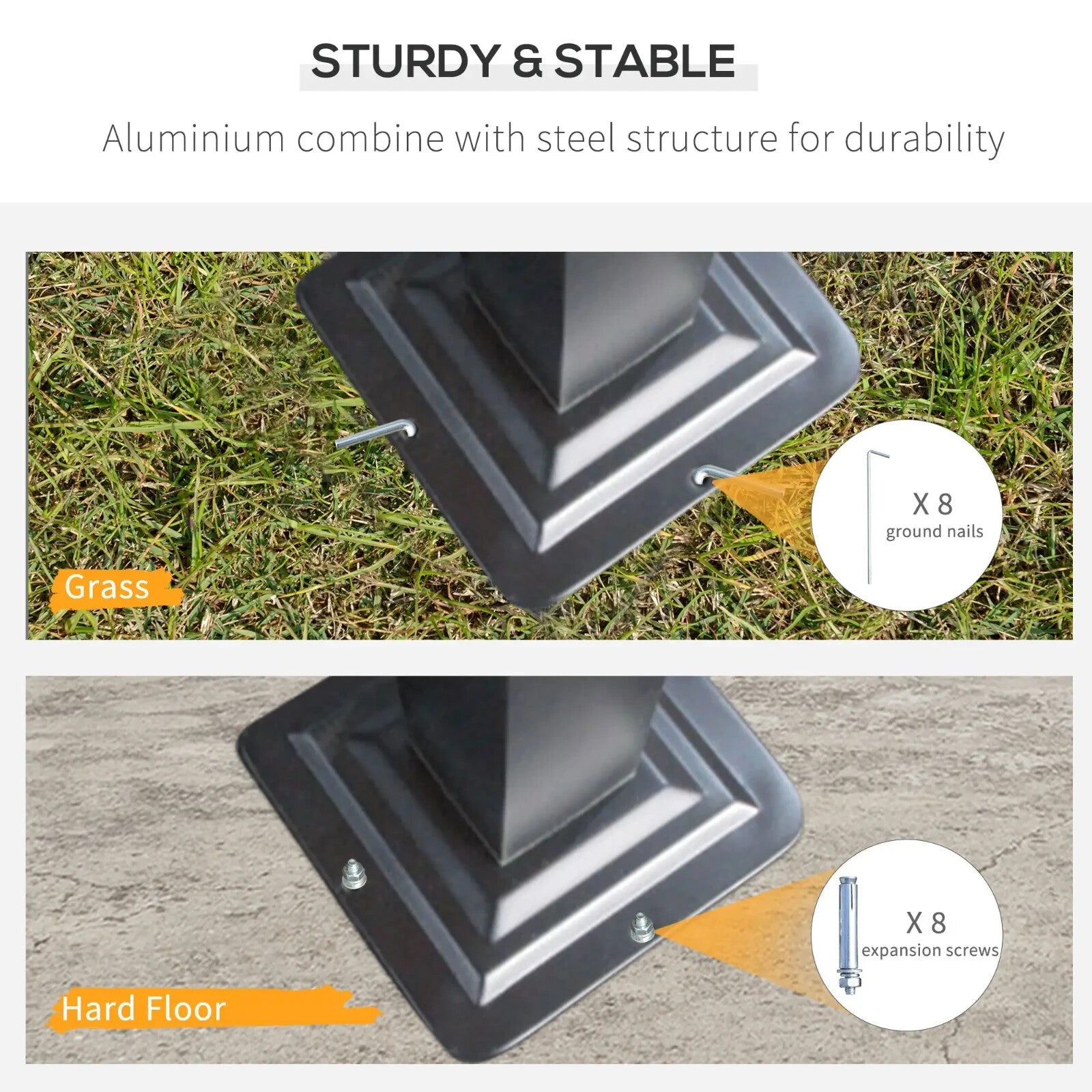 Gazebo Pergola Polycarbonate Roof Sun Shelter Canopy with Expansion Screw Brown - Home and Garden Furniture Shop - rustic - furniture