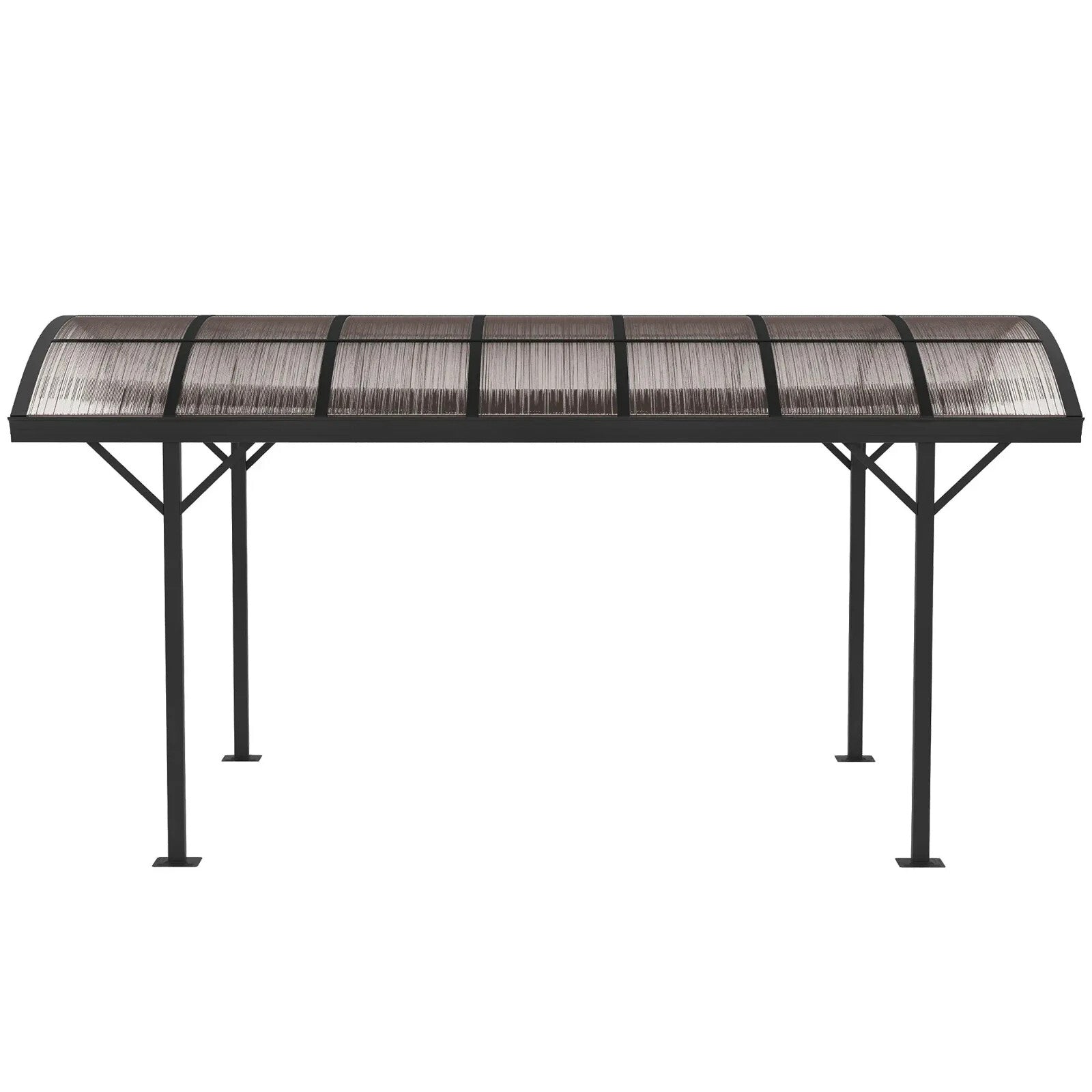 Gazebo Pergola Polycarbonate Roof Sun Shelter Canopy with Expansion Screw Brown - Home and Garden Furniture Shop - rustic - furniture