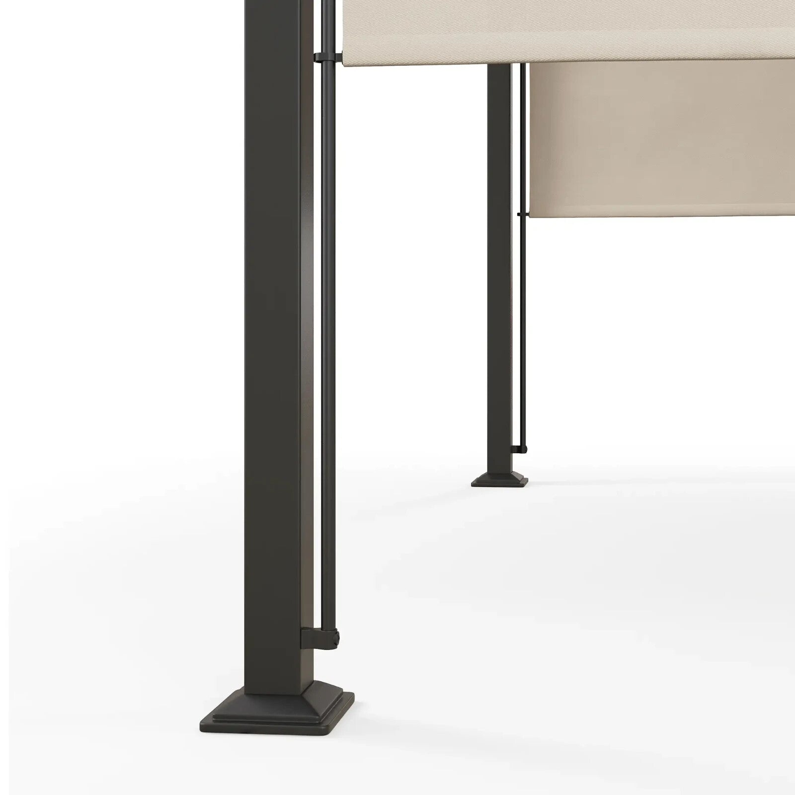 Gazebo Pergola Sun Shelter Canopy with Adjustable Height & Drawstring Beige - Home and Garden Furniture Shop - rustic - furniture