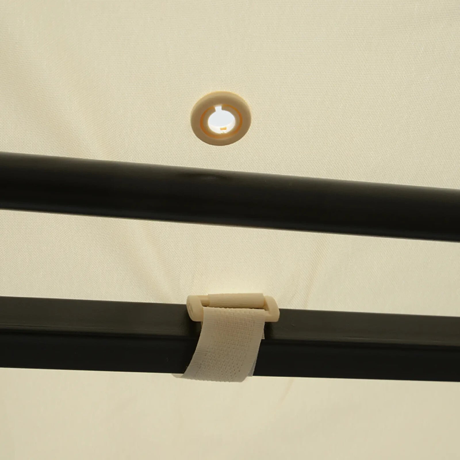 Gazebo Sunshade Shelter Rectangle Wall Mounted with Extended Canopy Cream White - Home and Garden Furniture Shop - rustic - furniture