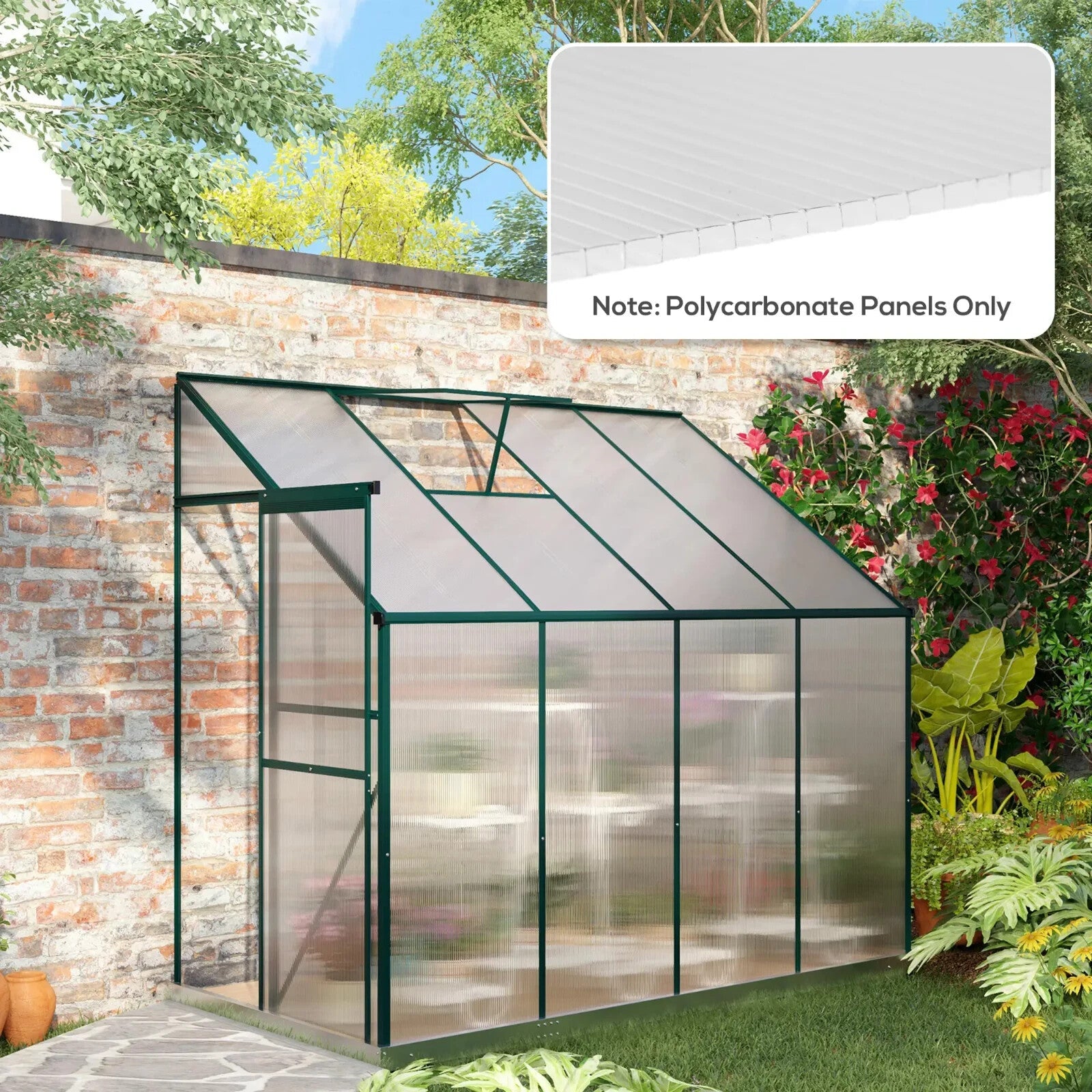 Greenhouse Panels 14 - Piece UV - Resistant Polycarbonate Roofing Sheets Clear - Home and Garden Furniture Shop - rustic - furniture