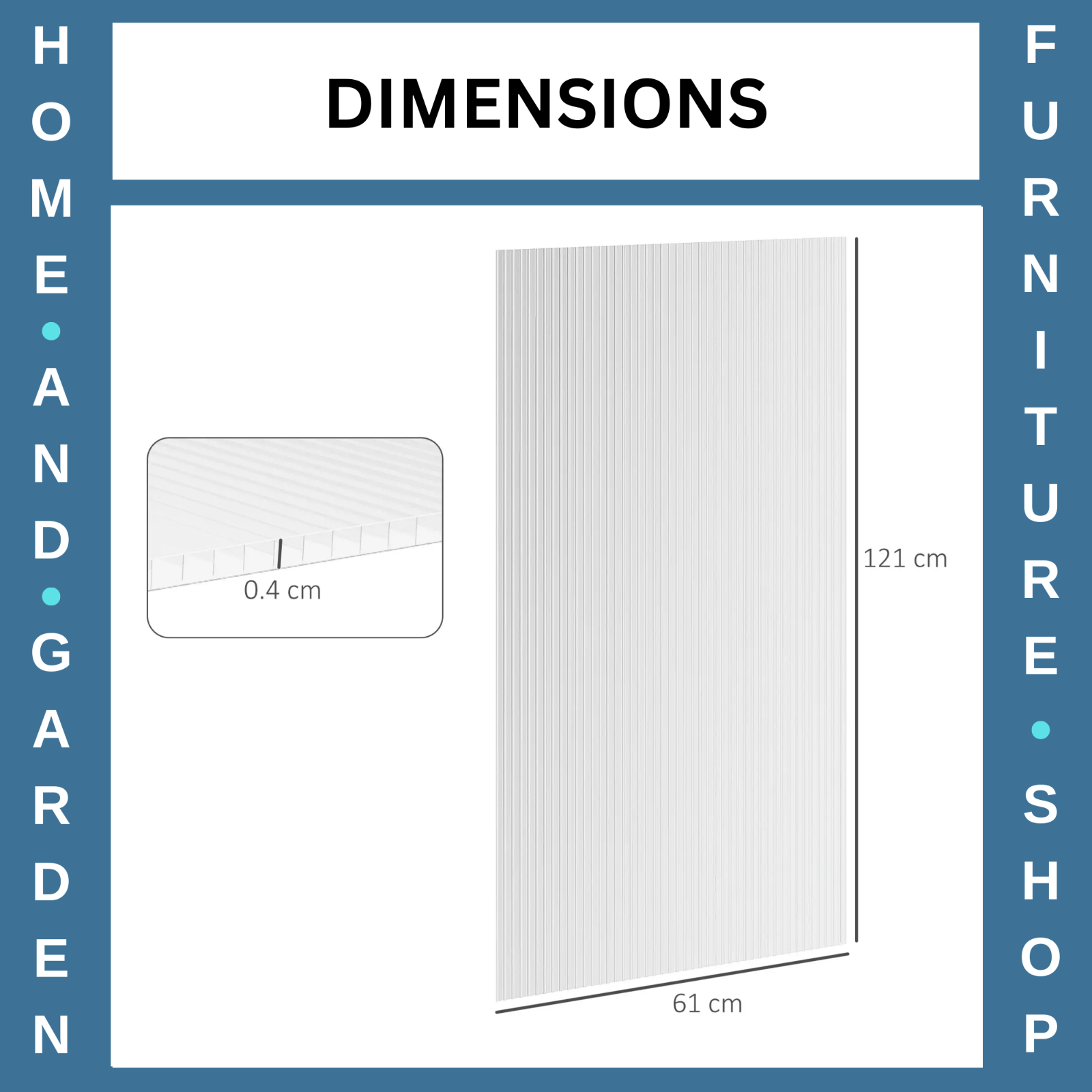 Greenhouse Panels 14 - Piece UV - Resistant Polycarbonate Roofing Sheets Clear - Home and Garden Furniture Shop - rustic - furniture