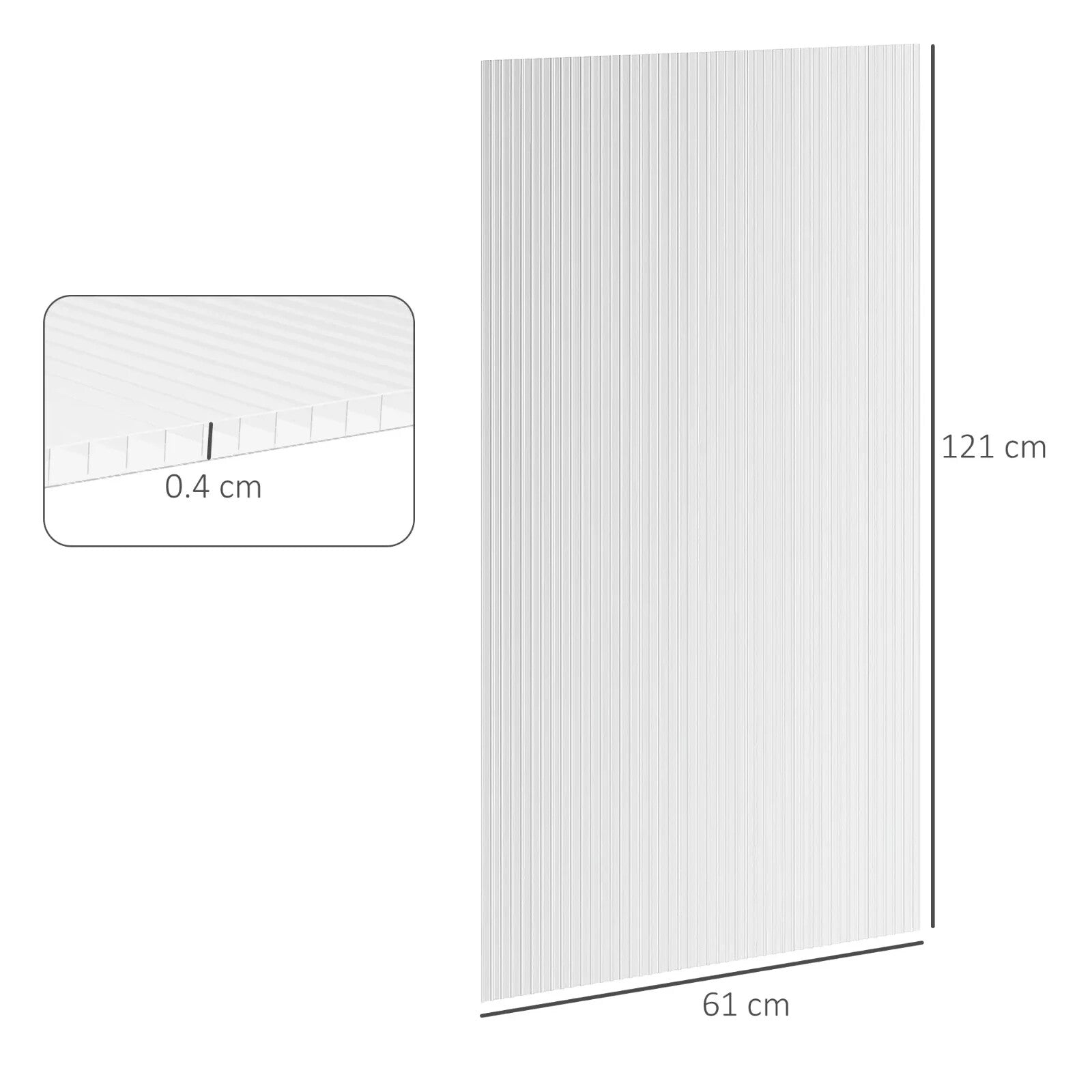 Greenhouse Panels 14 - Piece UV - Resistant Polycarbonate Roofing Sheets Clear - Home and Garden Furniture Shop - rustic - furniture