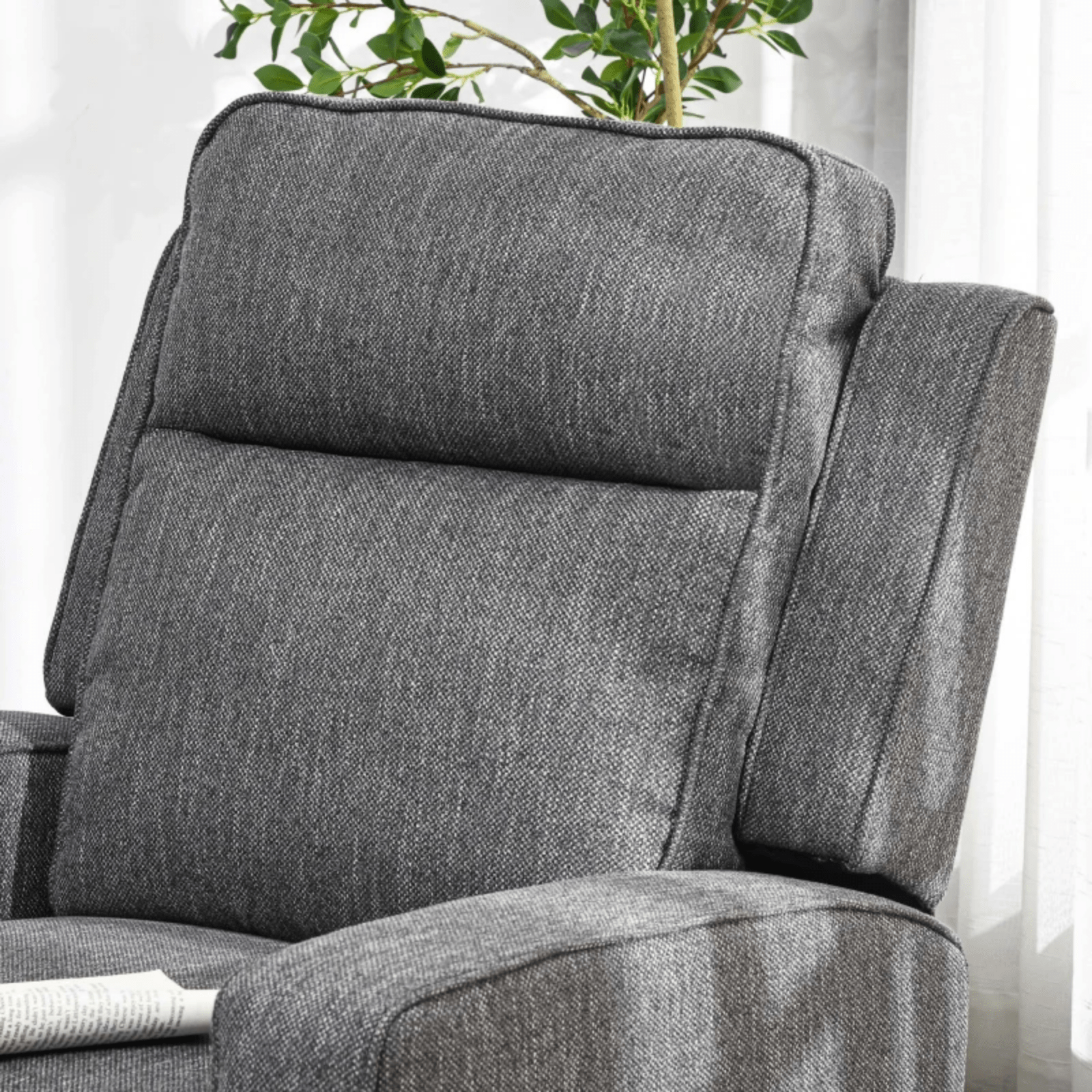 Grey Electric Armchair Fabric Recliner Chair USB Port Sofa Footrest Comfy Seat - Home and Garden Furniture Shop - #rustic - furniture#