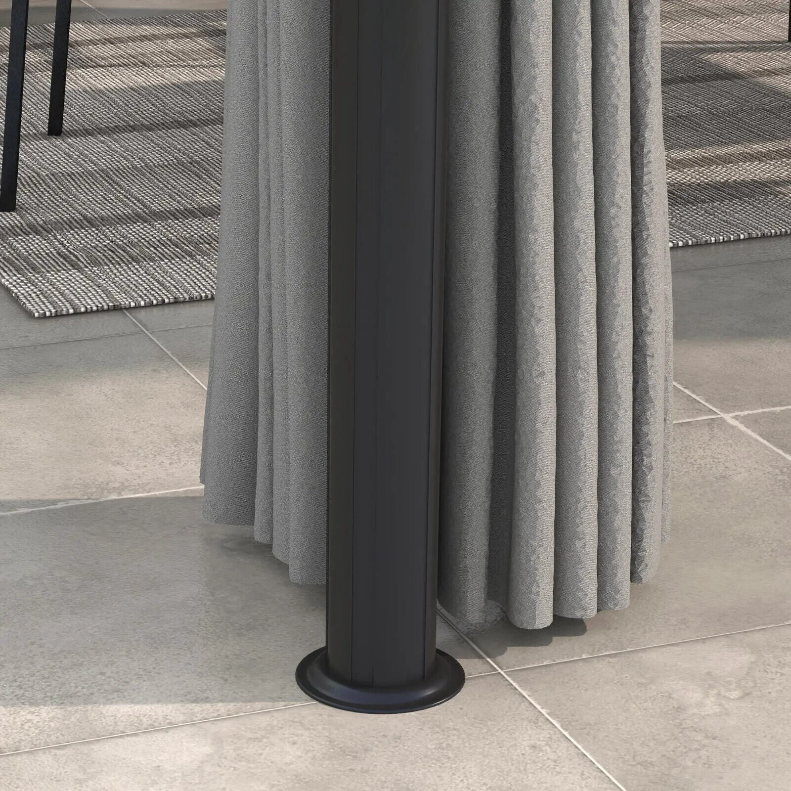 Grey Heavy Duty 3 x 3m Patio Gazebo Garden Shelter Mosquito Netting Double Roof - Home and Garden Furniture Shop - #rustic - furniture#