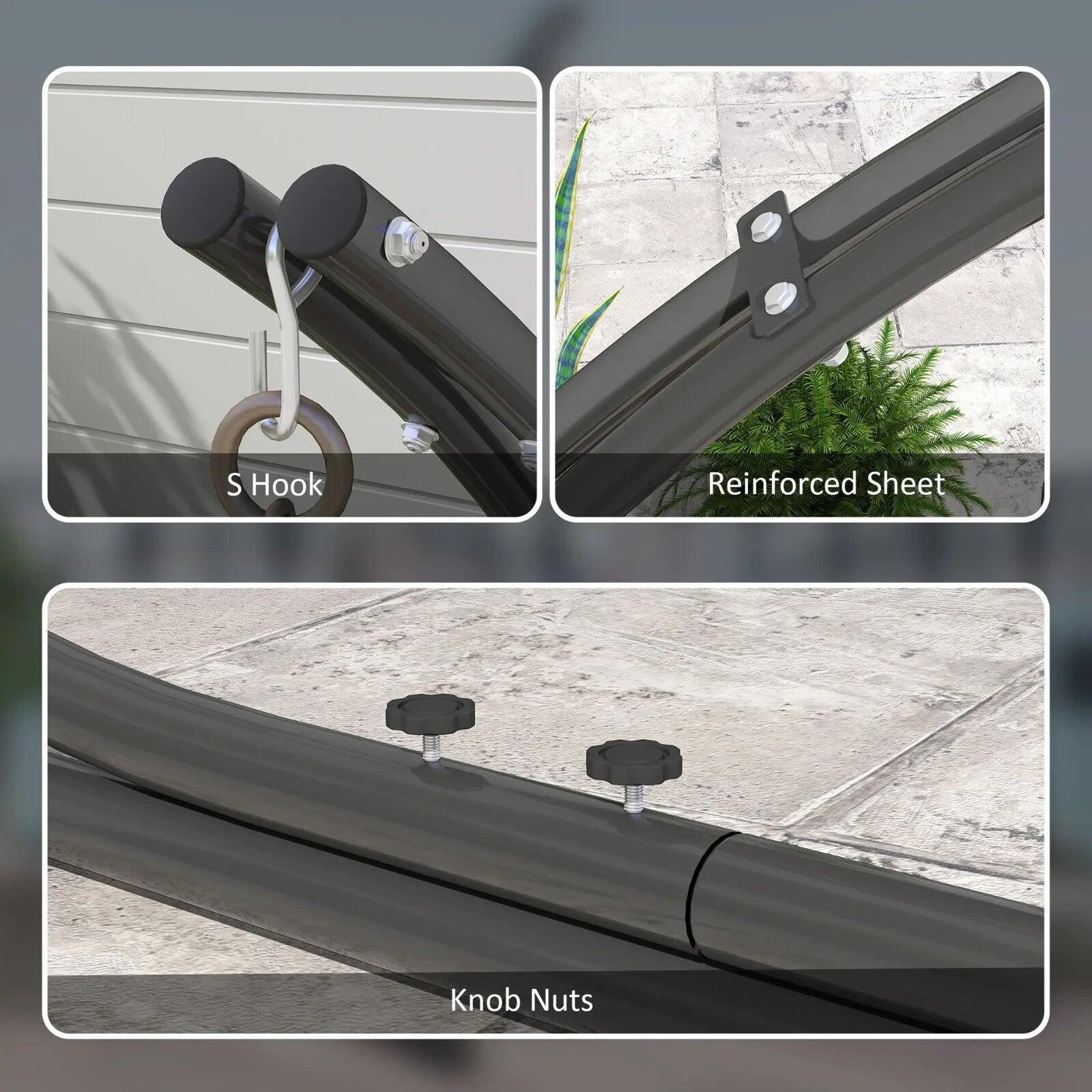 Hammock Chair Stand Heavy Duty Metal Frame for Outdoor Garden Hanging Swing Seat - Home and Garden Furniture Shop - rustic - furniture