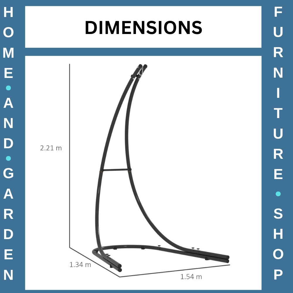Hammock Chair Stand Heavy Duty Metal Frame for Outdoor Garden Hanging Swing Seat - Home and Garden Furniture Shop - rustic - furniture