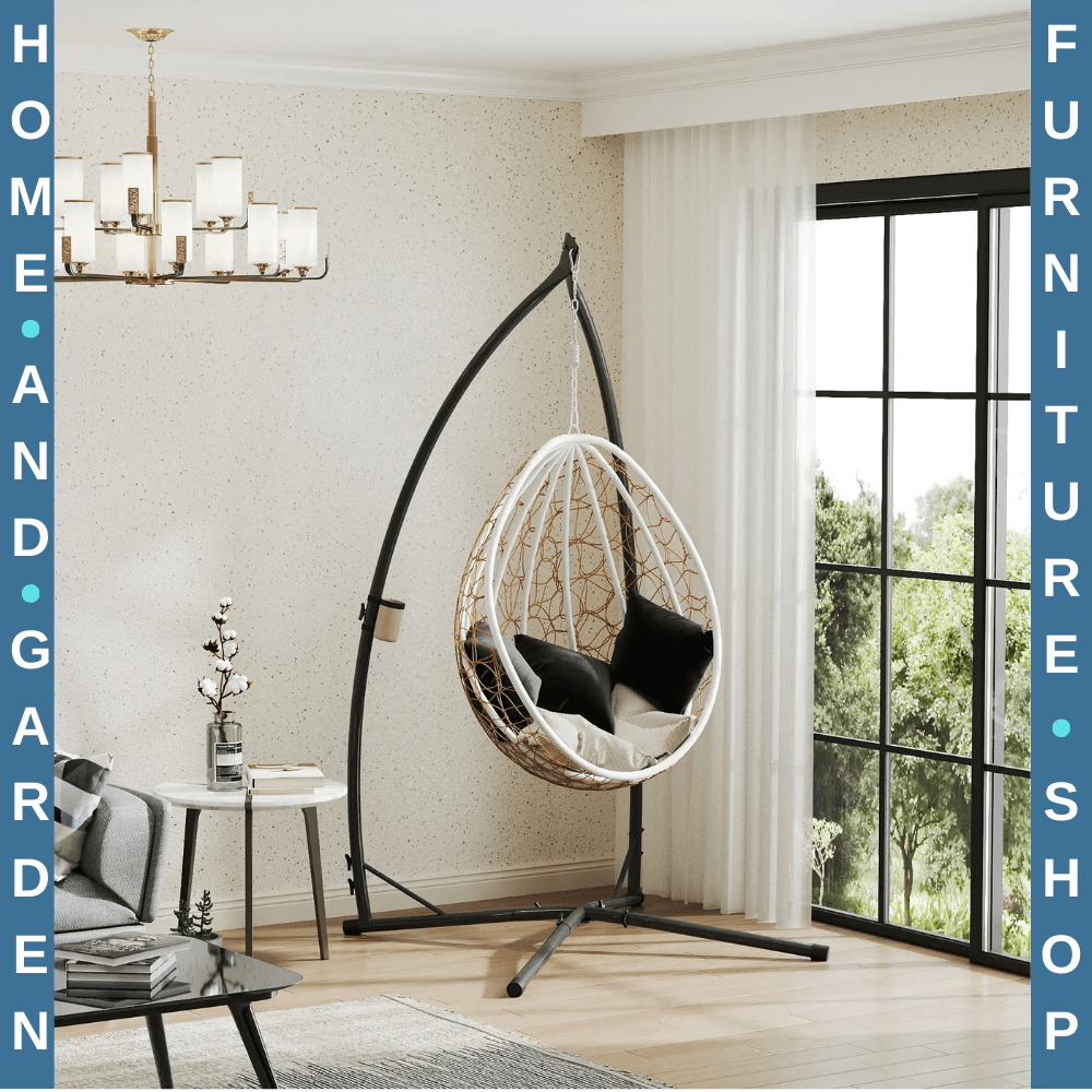 Hammock Chair Stand Heavy Duty Steel Frame w/ X Shape Base for Garden Egg Swing - Home and Garden Furniture Shop - rustic - furniture