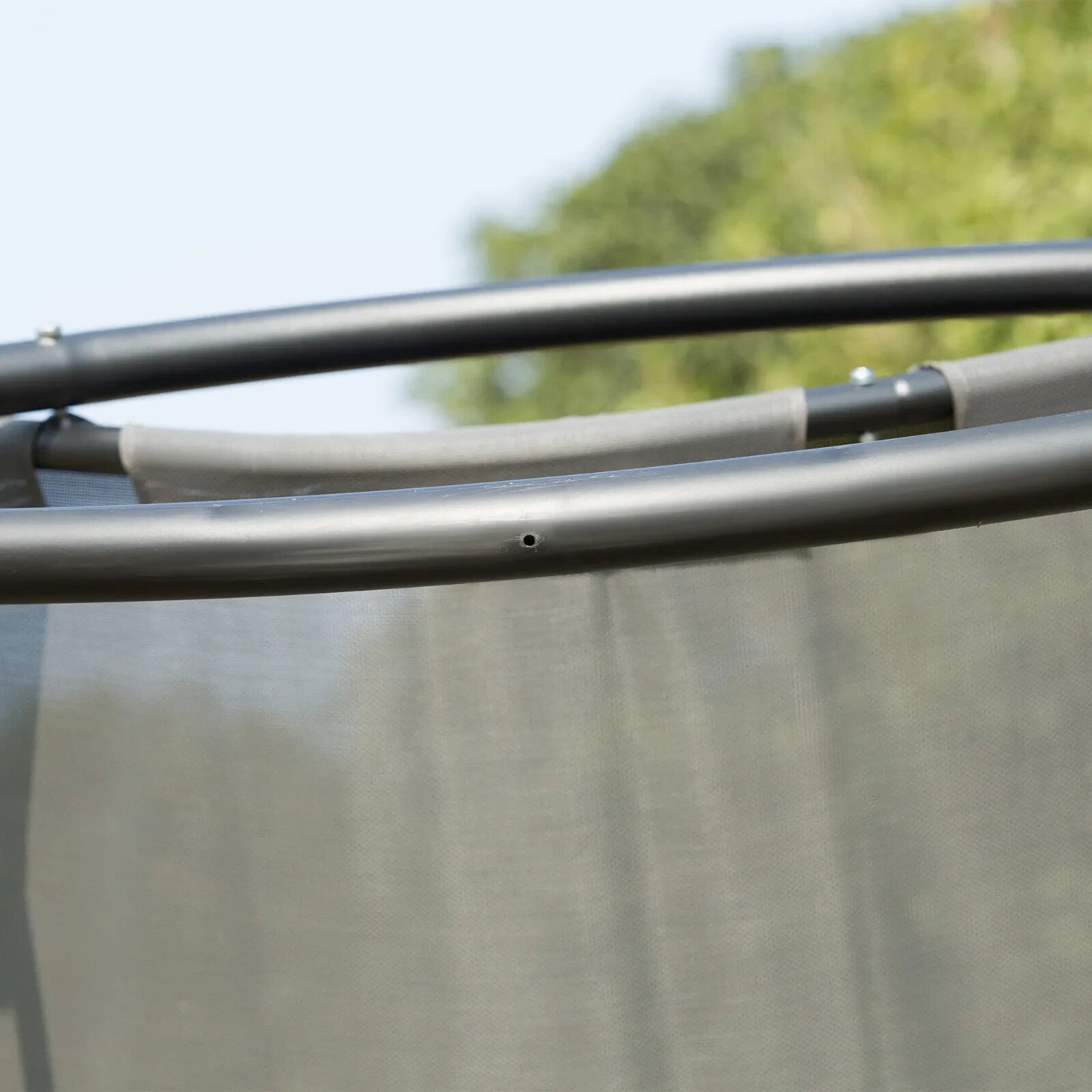 Hammock Chair Sun Bed Rocking Seat with Metal Frame and Pillow for Garden Grey - Home and Garden Furniture Shop - rustic - furniture