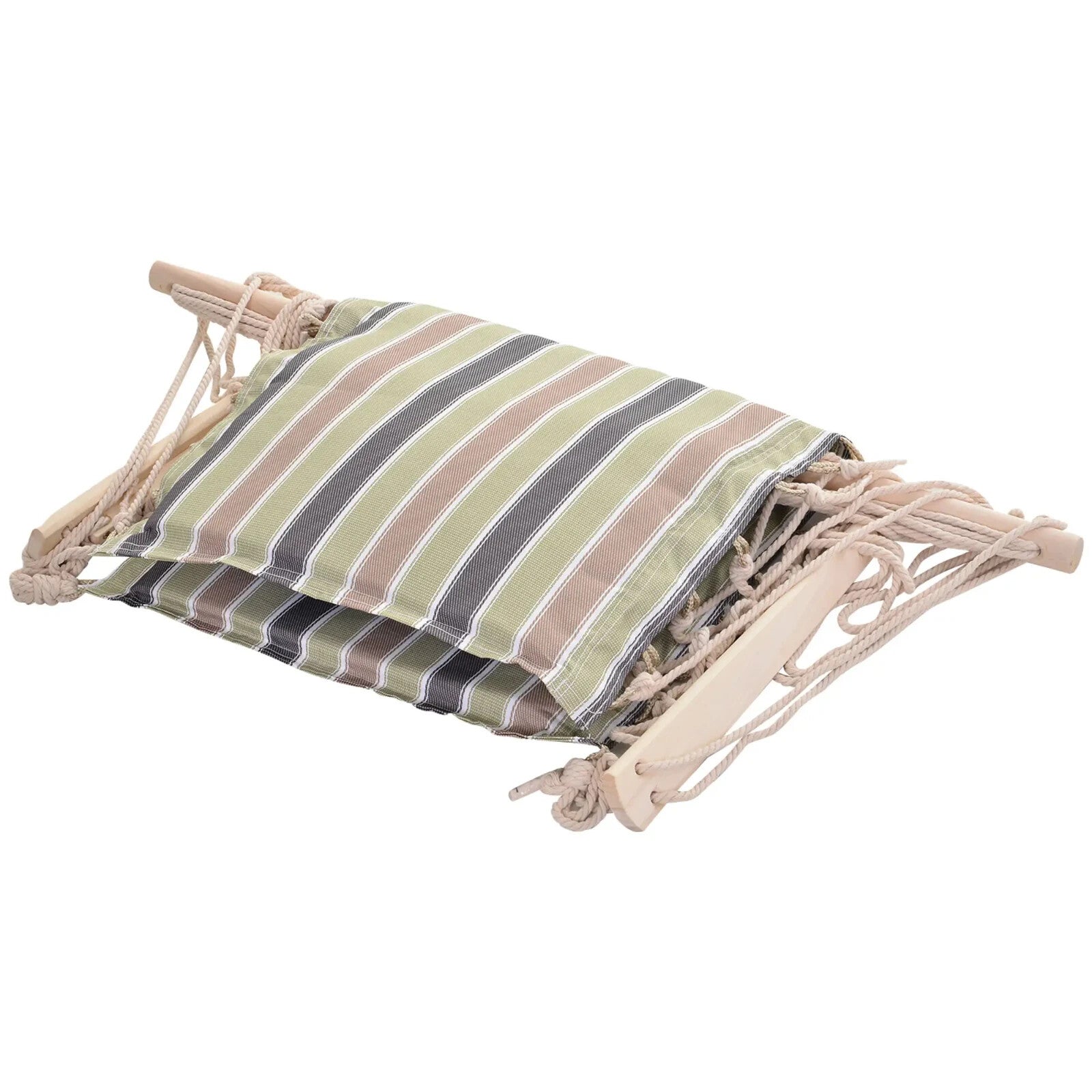 Hammock Hanging Chair Thick Rope Swing with Padded Cushion Multi - Colour Stripes - Home and Garden Furniture Shop - #rustic - furniture#
