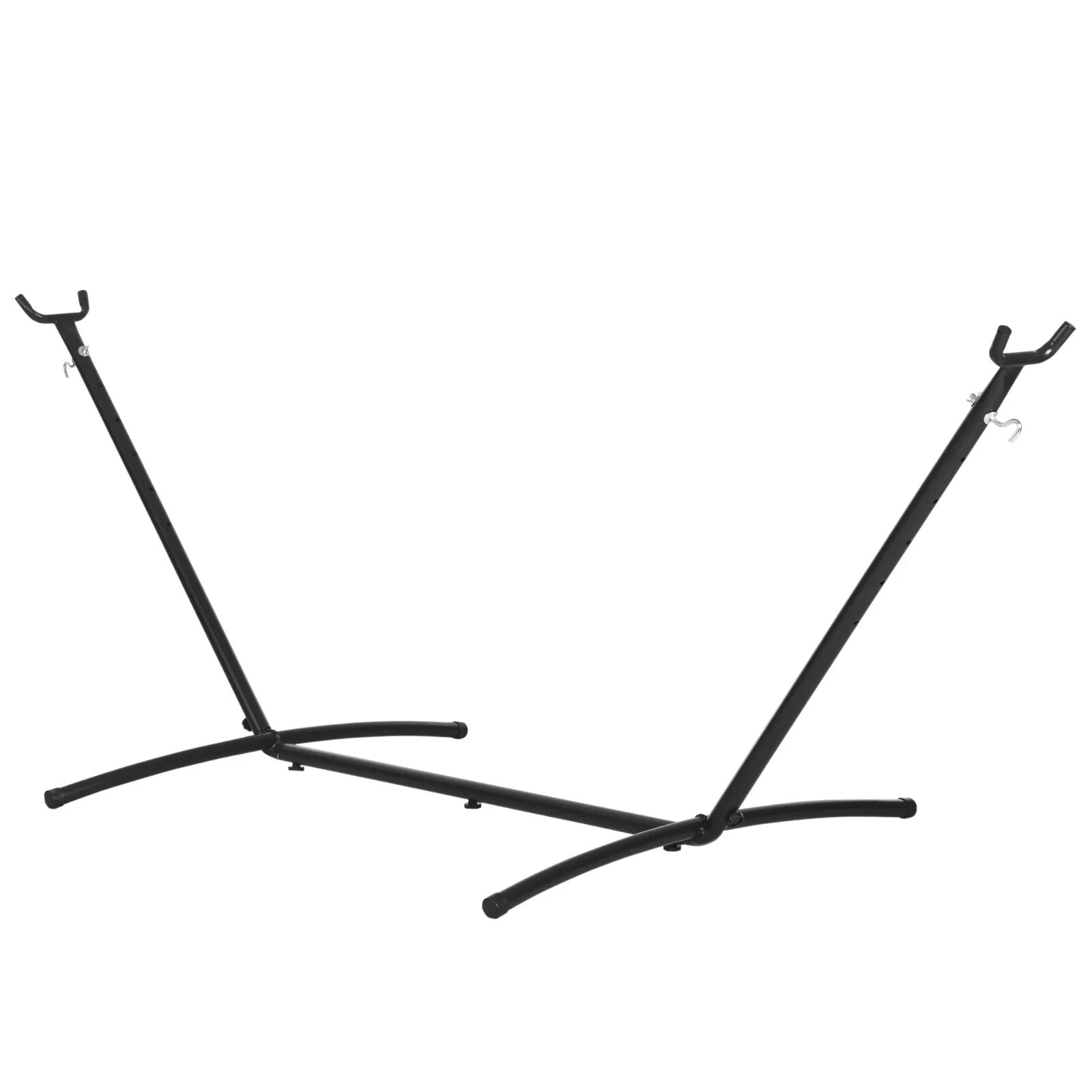 Hammock Stand Heavy Duty Metal Frame Weather - Resistant w/ 6 - Level Adjust Black - Home and Garden Furniture Shop - #rustic - furniture#