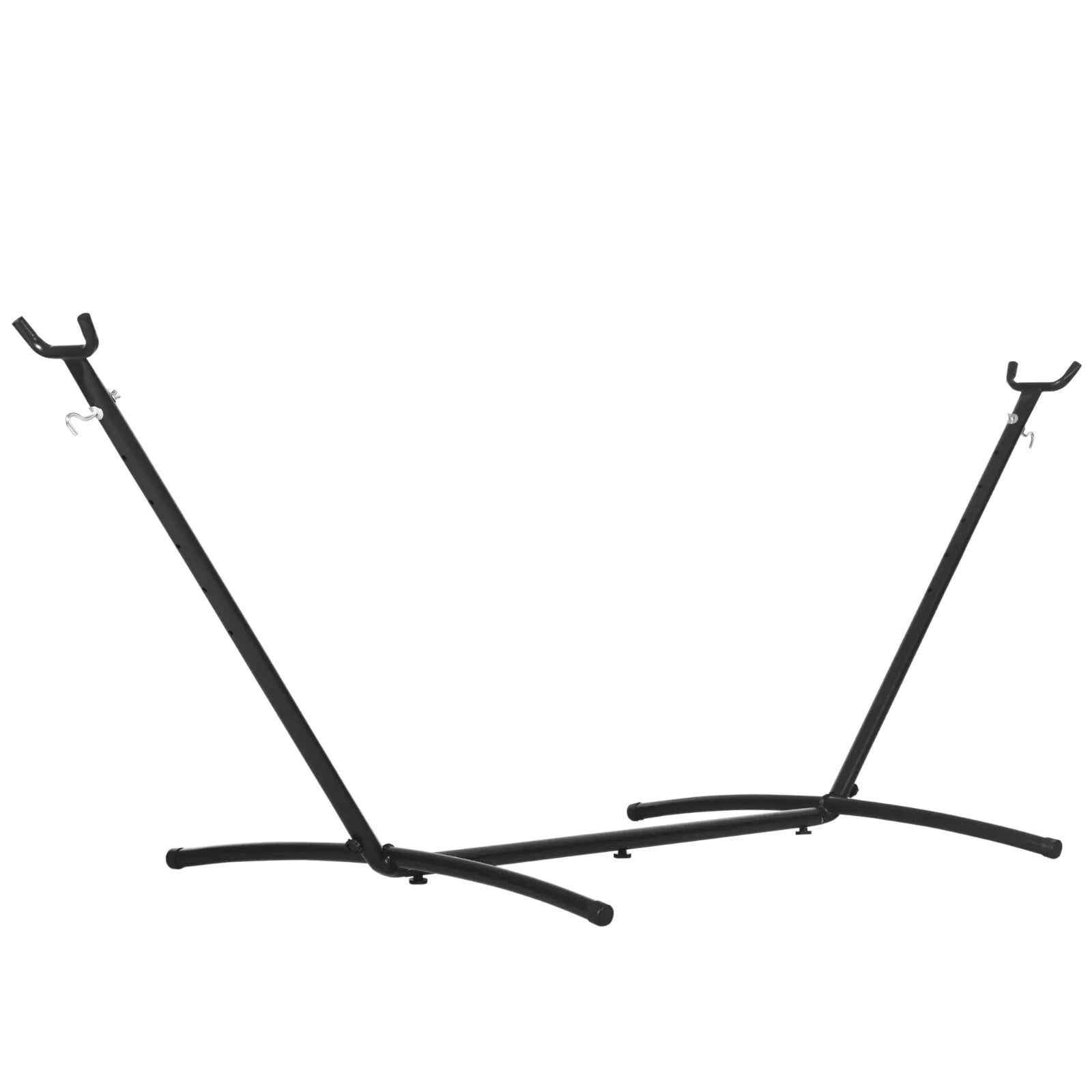 Hammock Stand Heavy Duty Metal Frame Weather - Resistant w/ 6 - Level Adjust Black - Home and Garden Furniture Shop - #rustic - furniture#