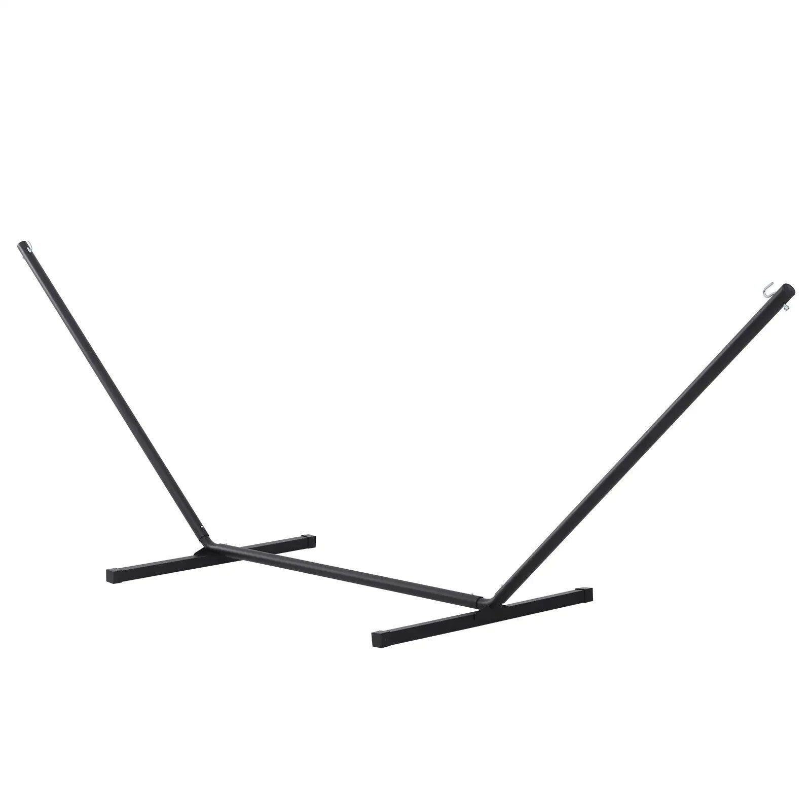 Hammock Stand Powder - Coated Extra Long Metal Frame Heavy - Duty Black - Home and Garden Furniture Shop - rustic - furniture