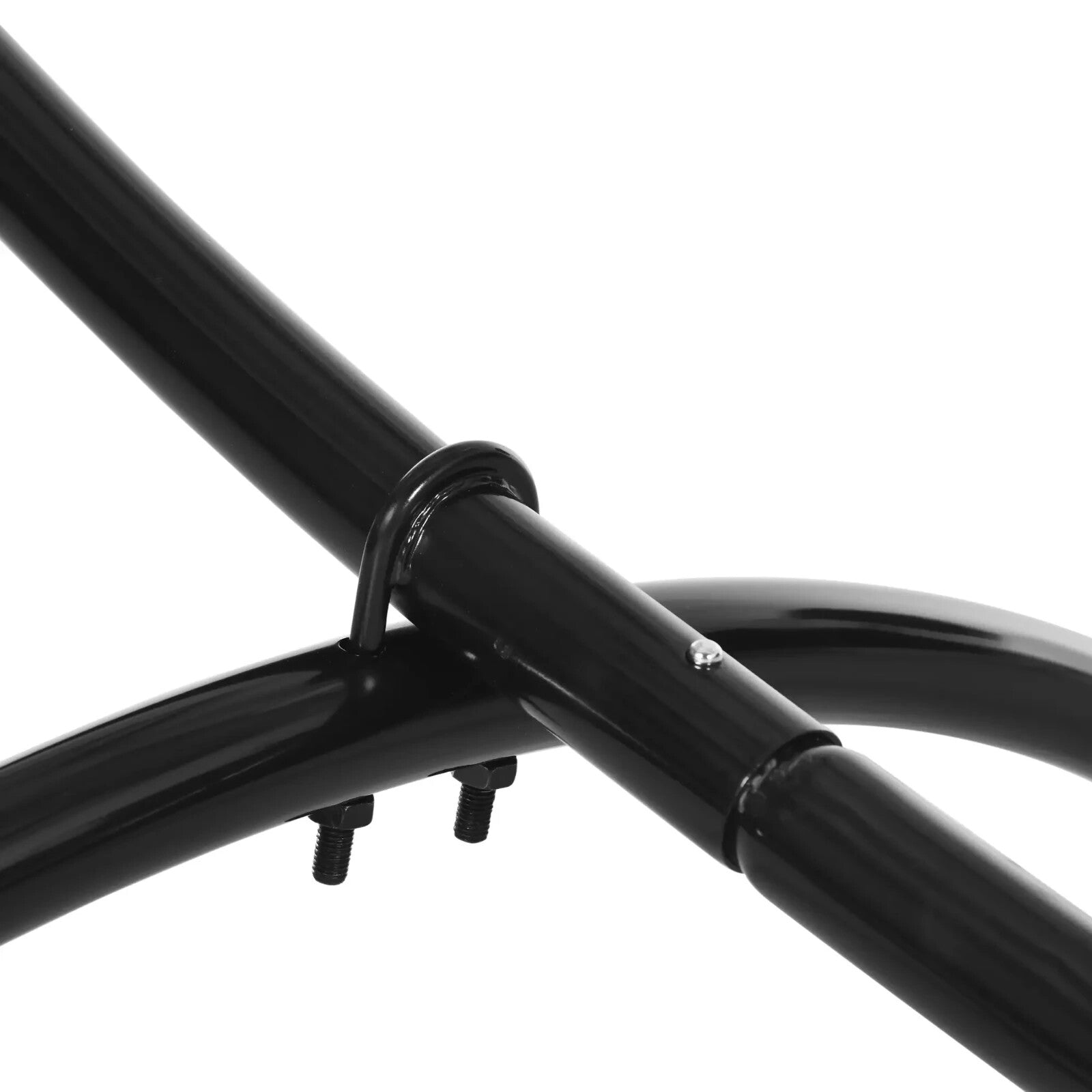 Hammock Stand Powder Coated Metal Frame 'U' Shaped with Non - Slip Feet Black - Home and Garden Furniture Shop - rustic - furniture