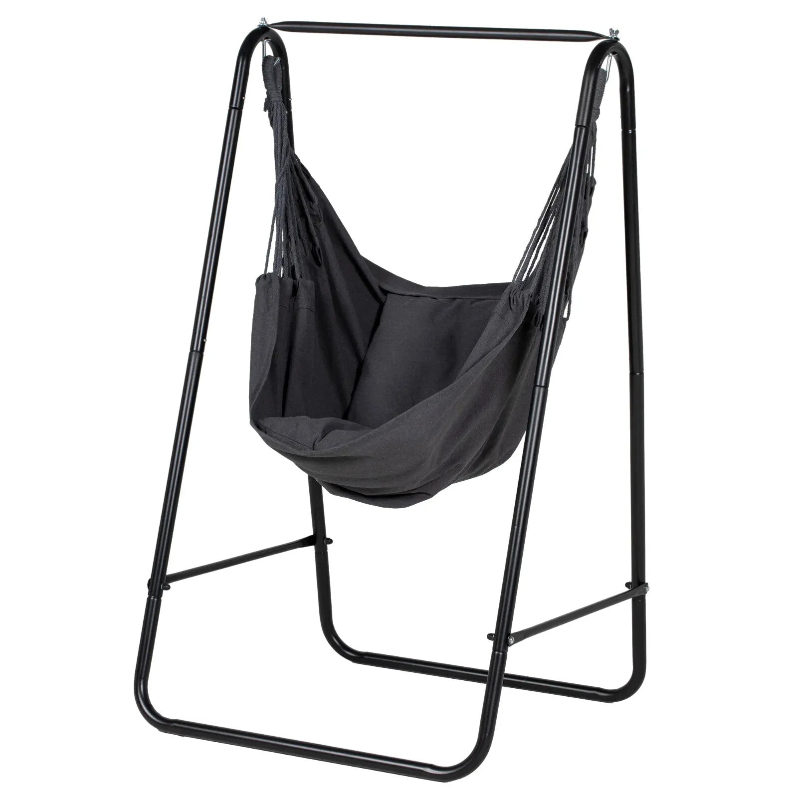 Hammock Swing Chair with Stand and Cushion Comfortable Outdoor Hanging Seat - Home and Garden Furniture Shop - rustic - furniture