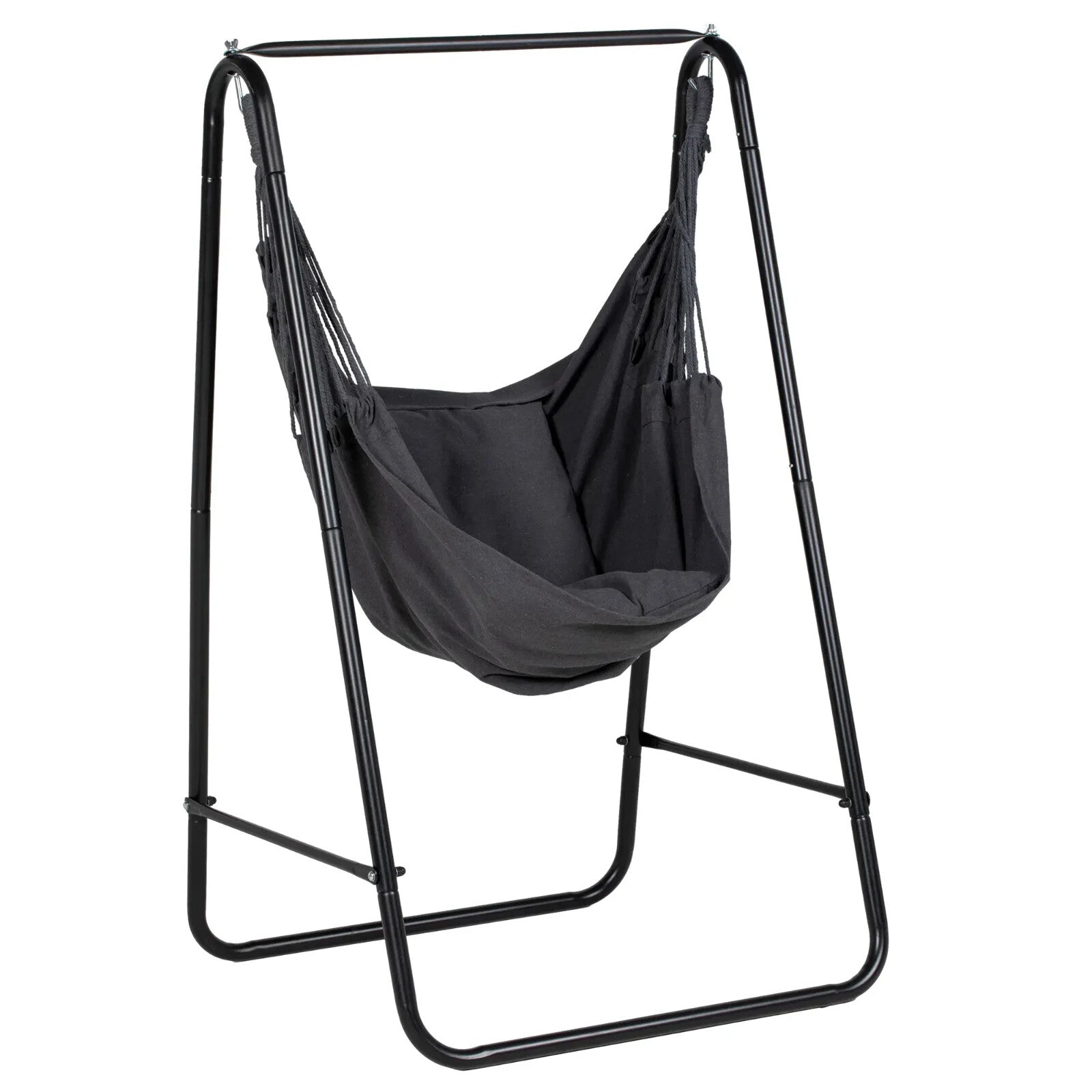 Hammock Swing Chair with Stand and Cushion Comfortable Outdoor Hanging Seat - Home and Garden Furniture Shop - rustic - furniture