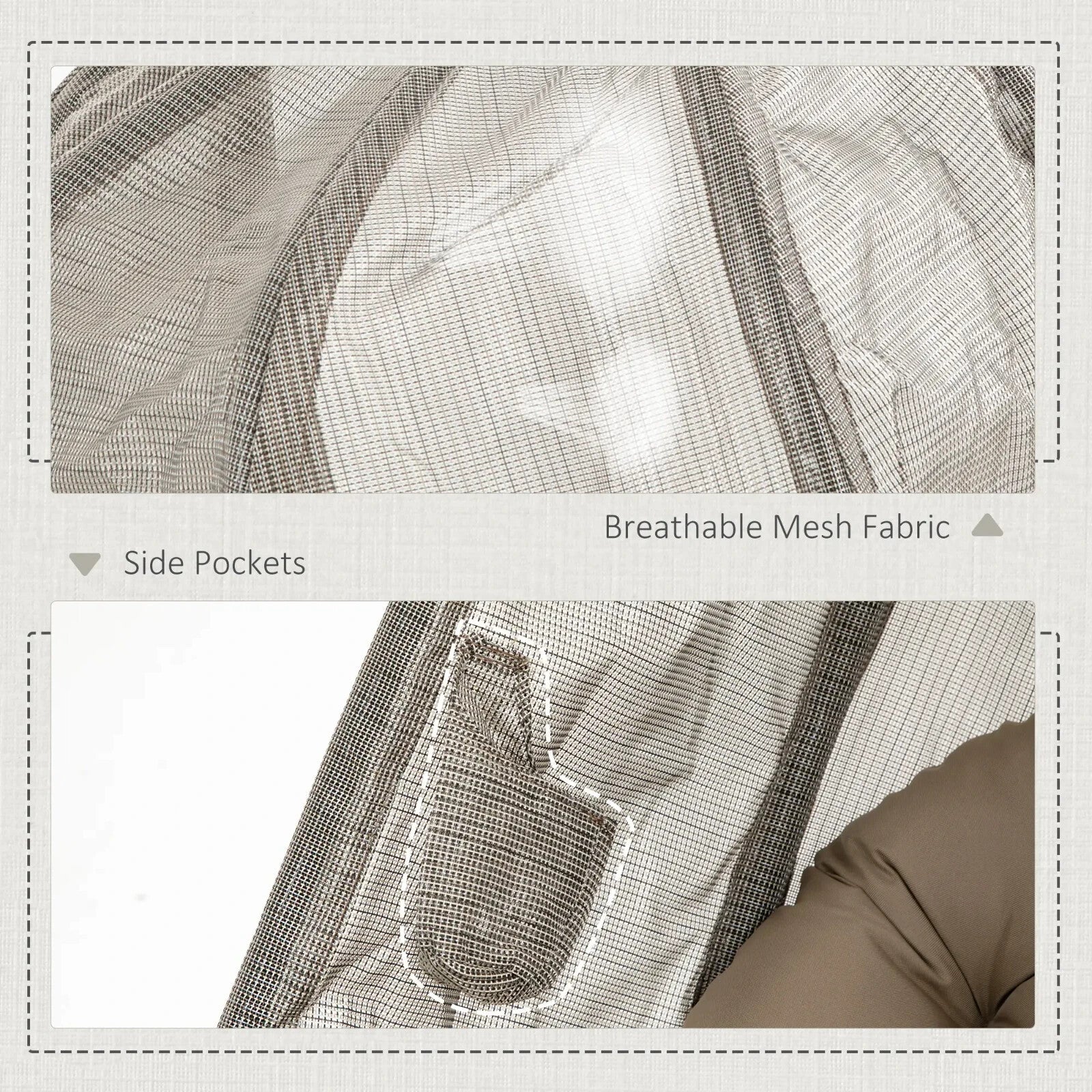 Hanging Egg Chair Folding Swing Hammock with Cushion and Stand for Garden Patio - Home and Garden Furniture Shop - rustic - furniture