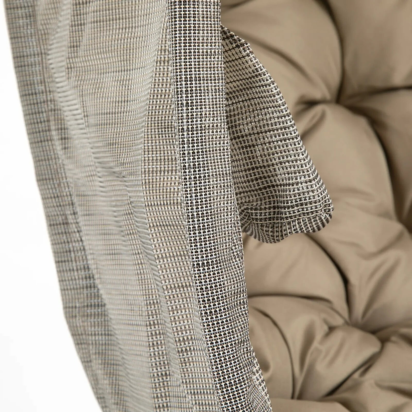 Hanging Egg Chair Folding Swing Hammock with Cushion and Stand for Garden Patio - Home and Garden Furniture Shop - rustic - furniture